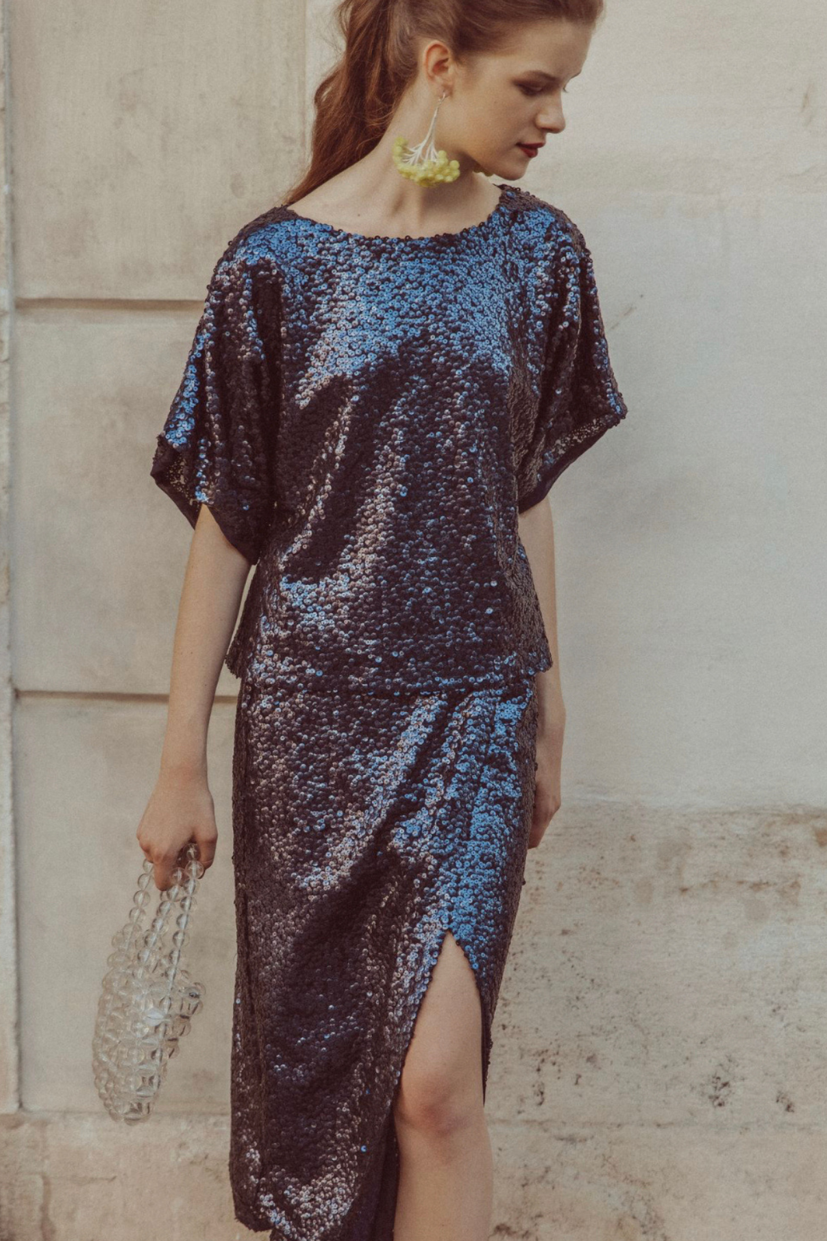 BLUE SEQUIN BOX BODY