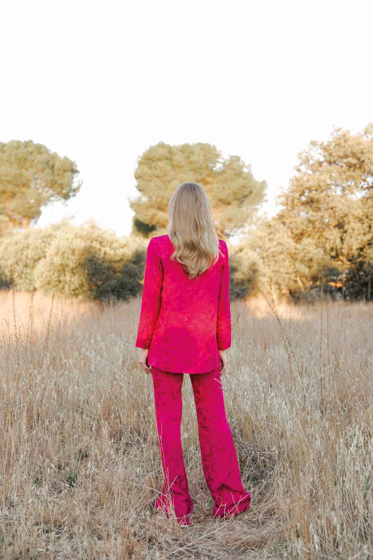 STRAWBERRY PALM TREES PLEAT PANTS