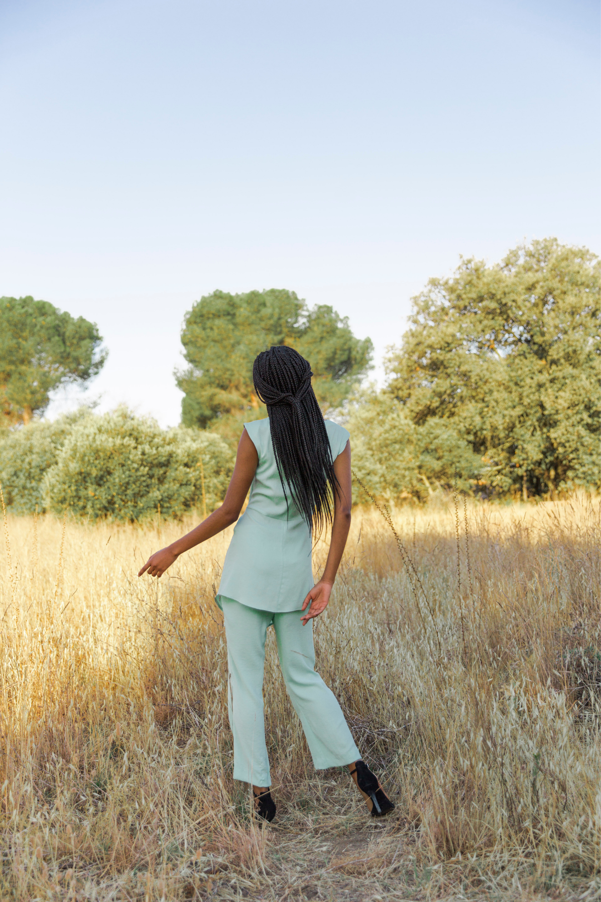 CROP PANTS SETBON JADE