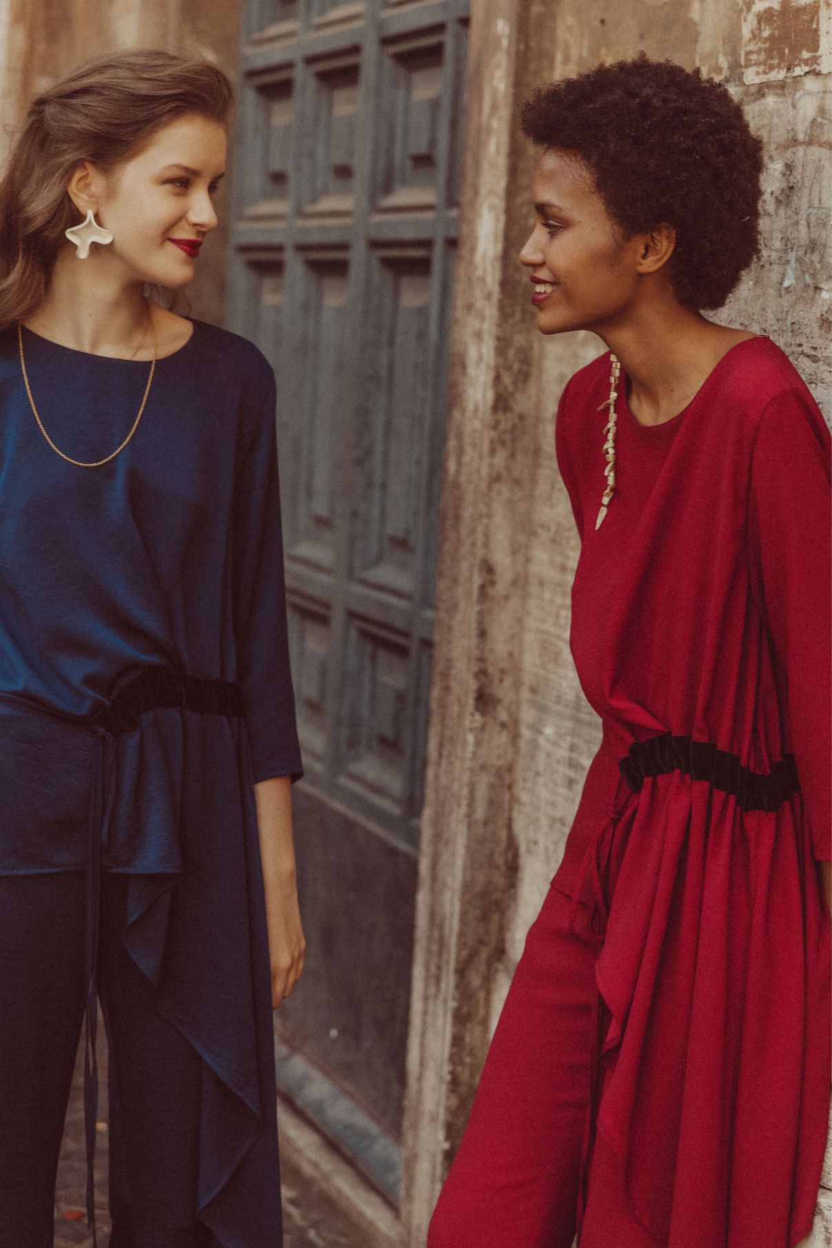 IRREGULAR TUNIC SETBON CHERRY