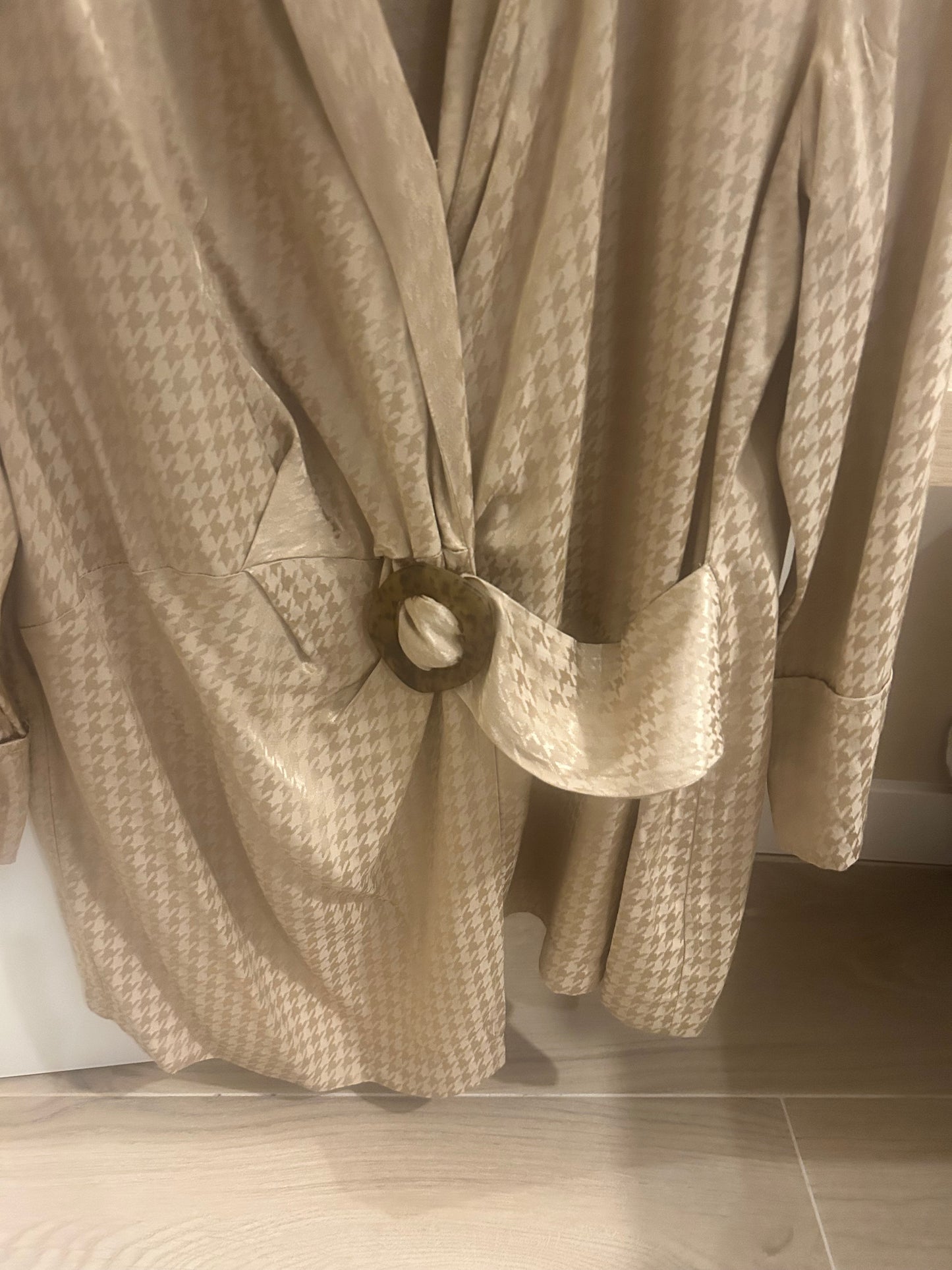 BANON SAND HOUNDSTOOTH JACKET
