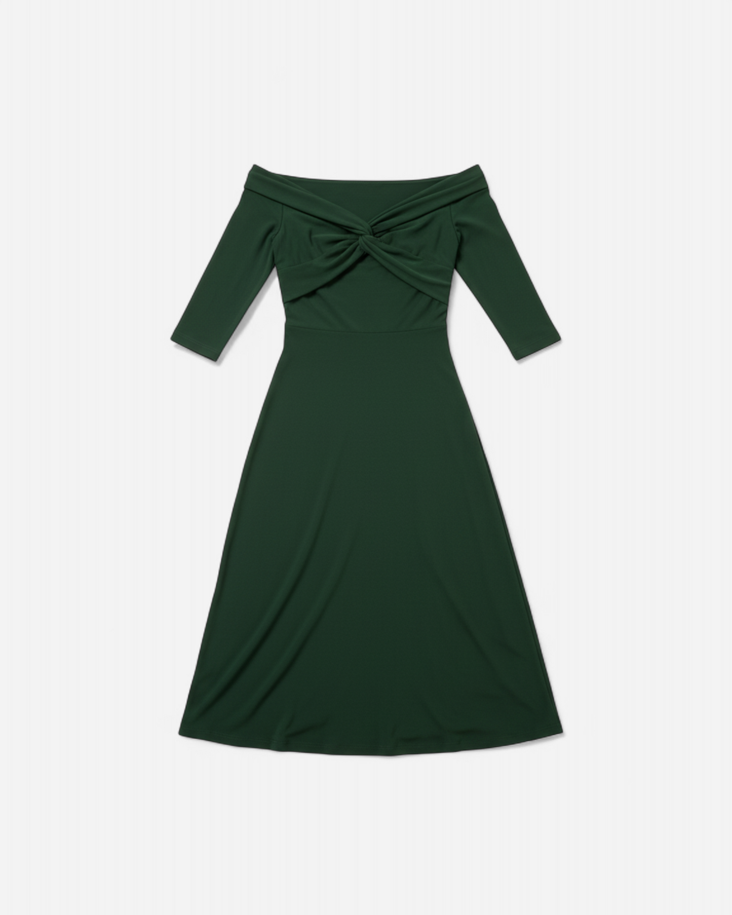 Green Knot Knit Dress