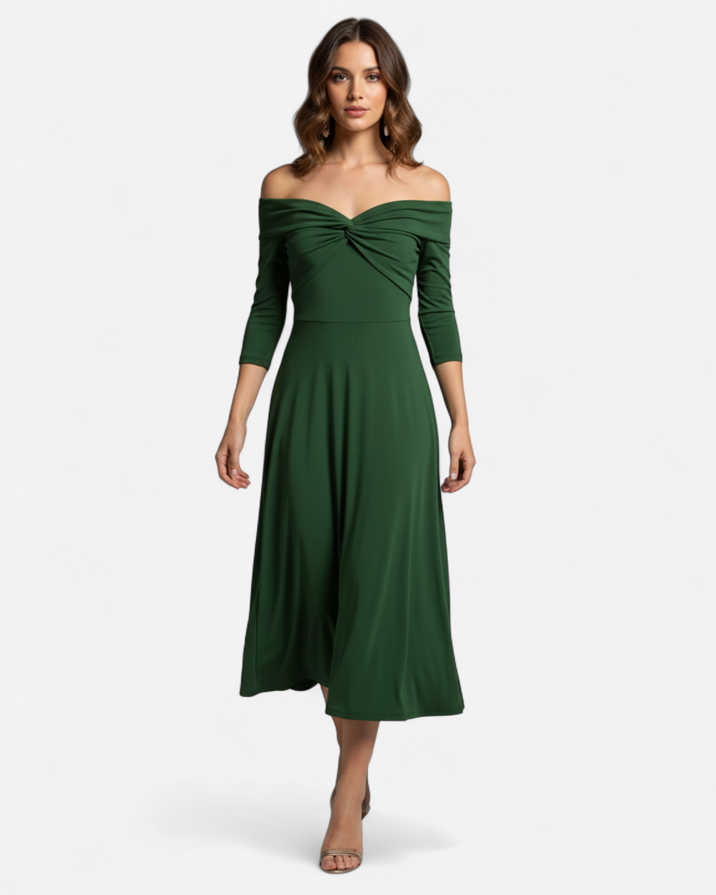 Green Knot Knit Dress
