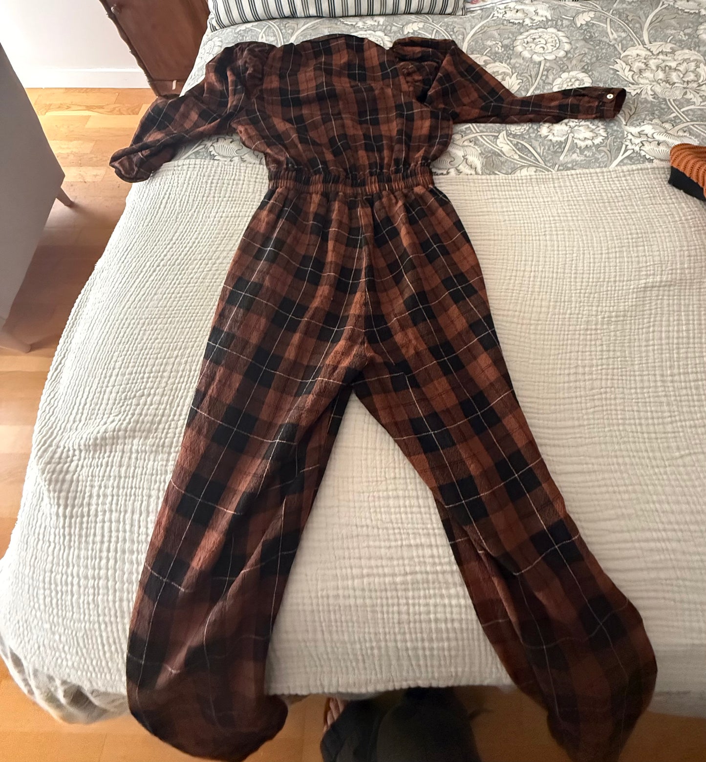 Checked jumpsuit