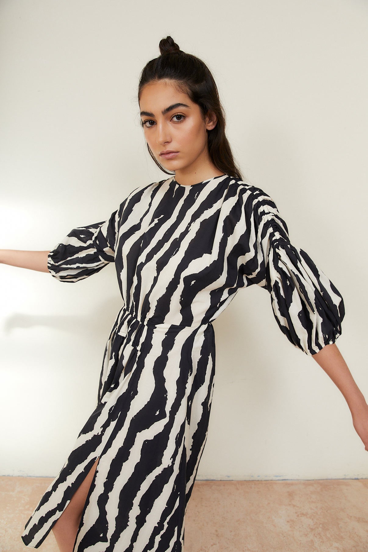 PATY BLACK ZEBRA DRESS