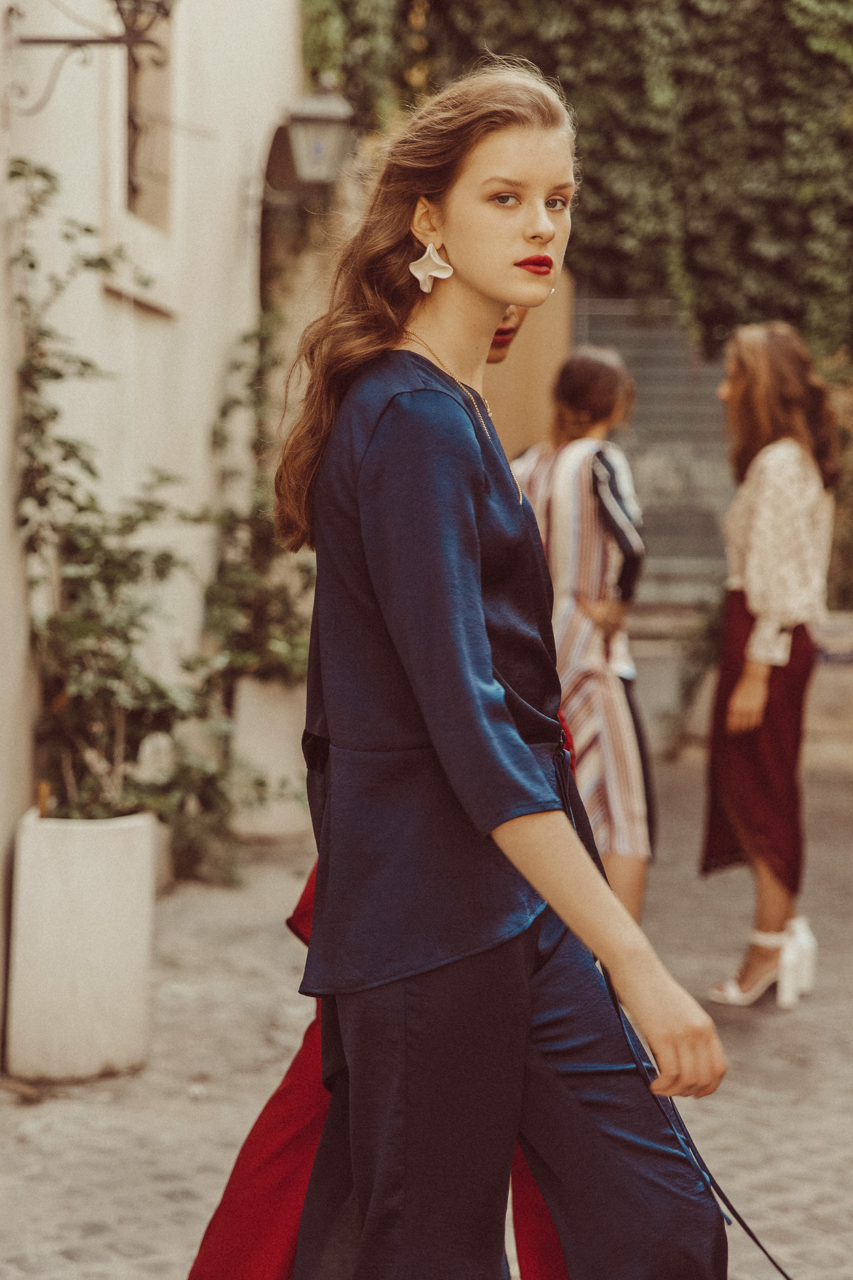 SETBON NAVY IRREGULAR TUNIC