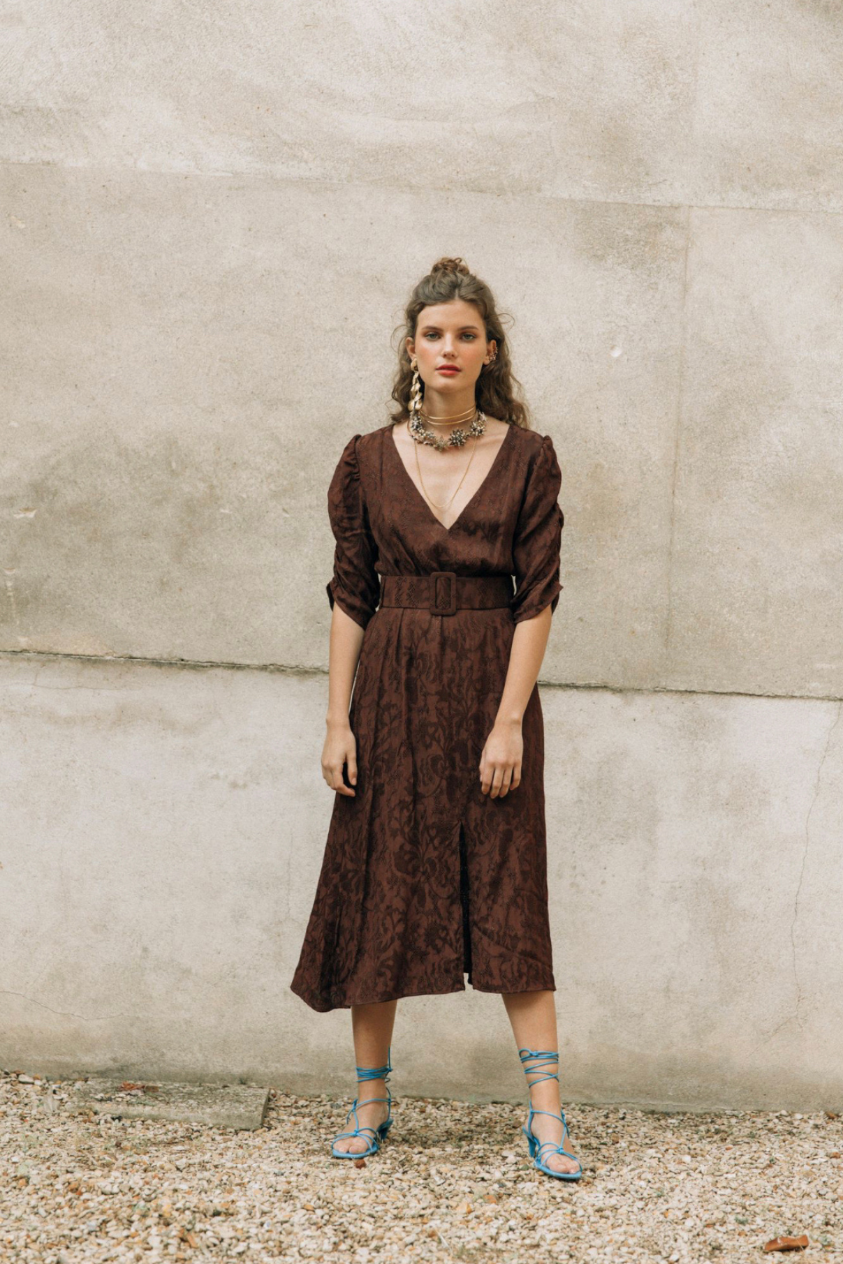 JCQ MARSEILLE EMBROIDERED DRESS