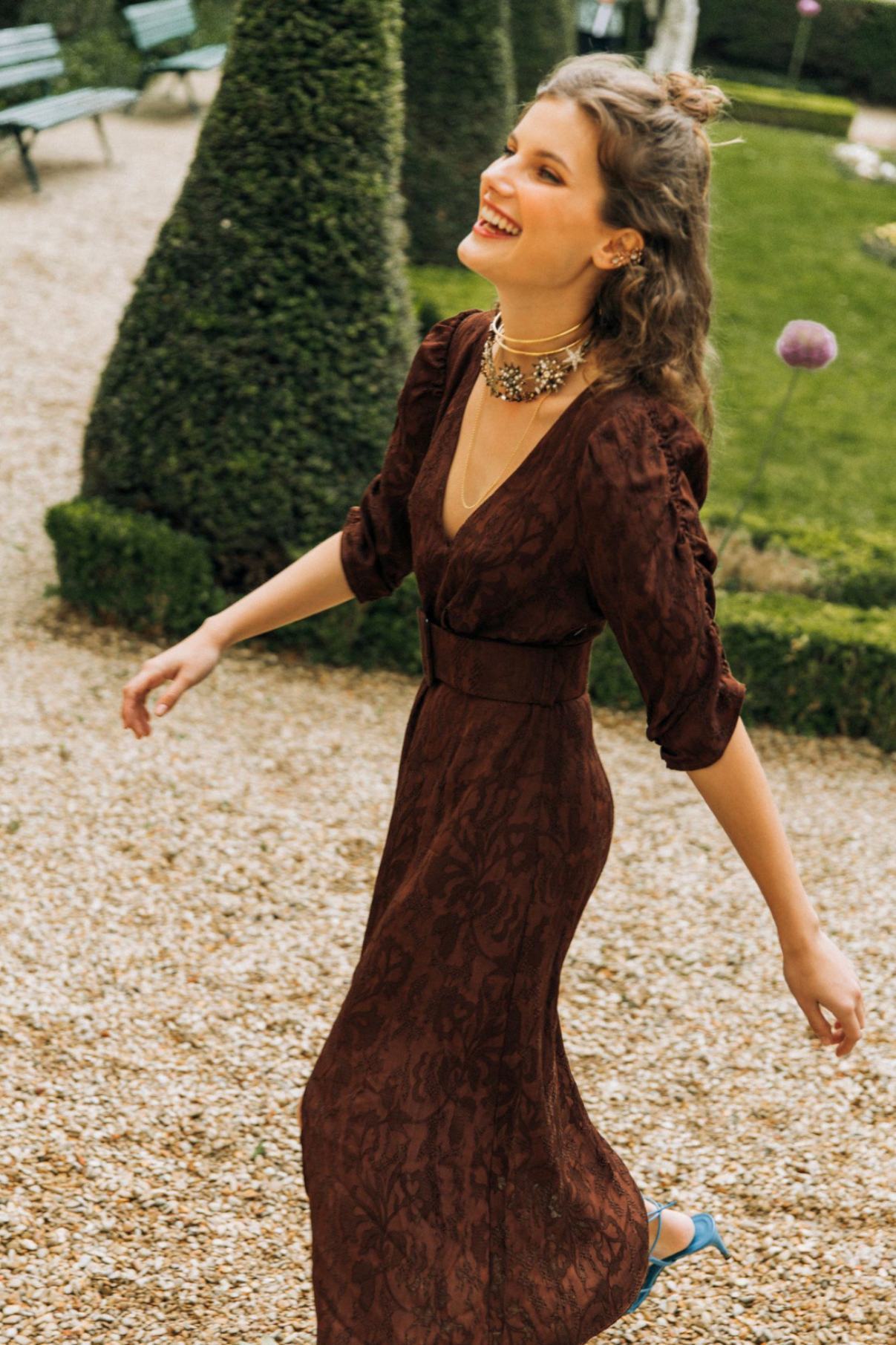 JCQ MARSEILLE EMBROIDERED DRESS