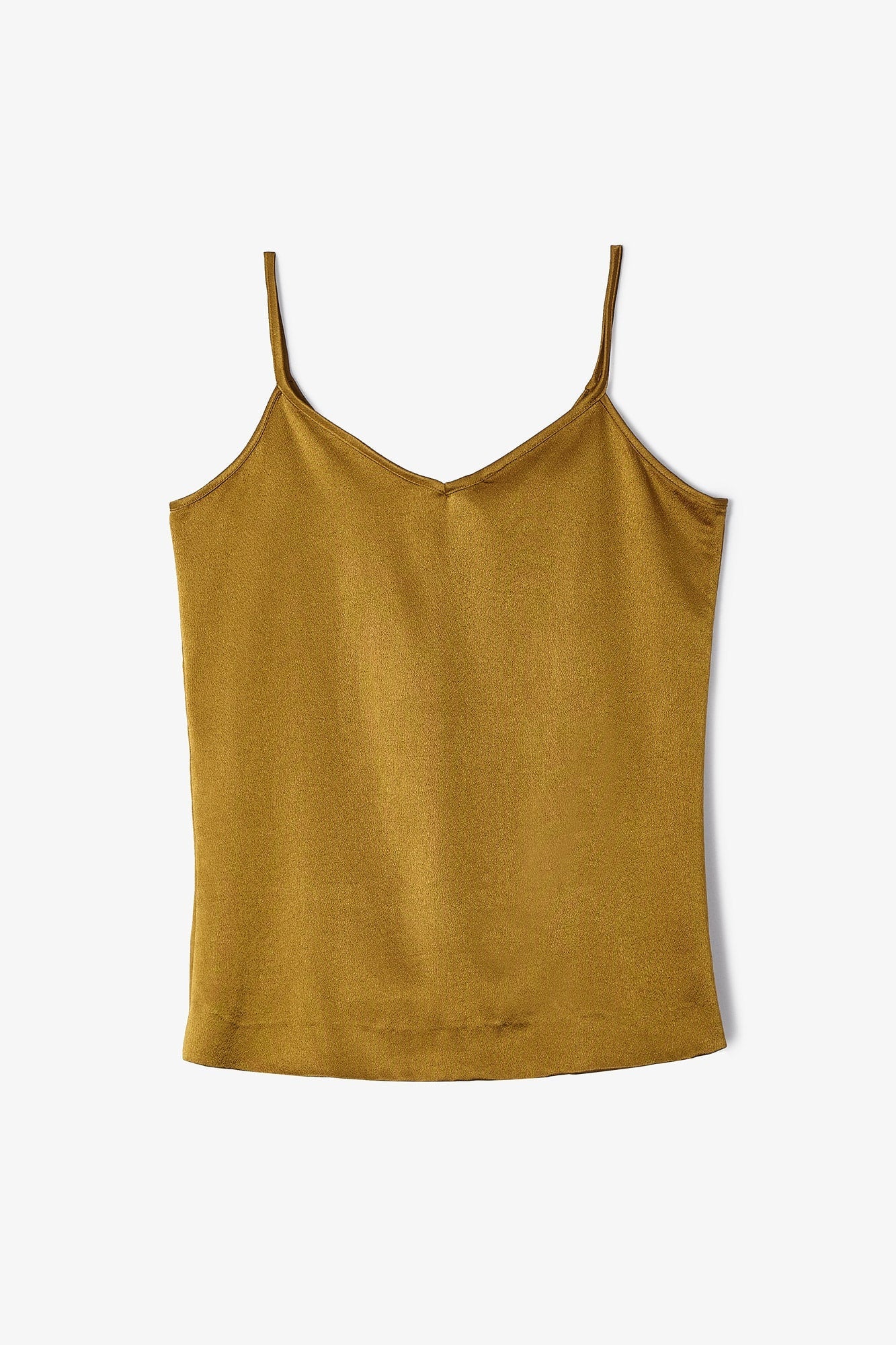 TOBACCO SATIN LINGERIE TOP