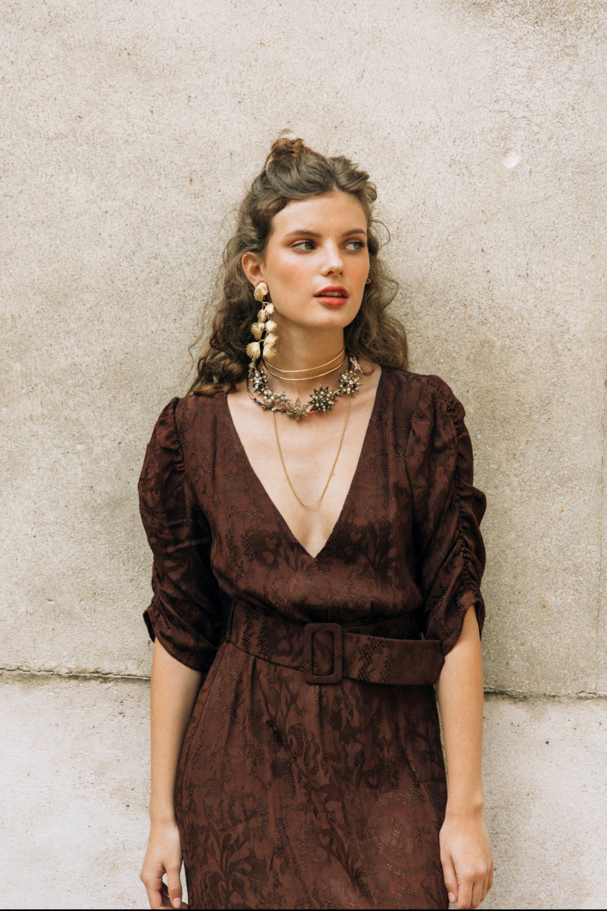 JCQ MARSEILLE EMBROIDERED DRESS
