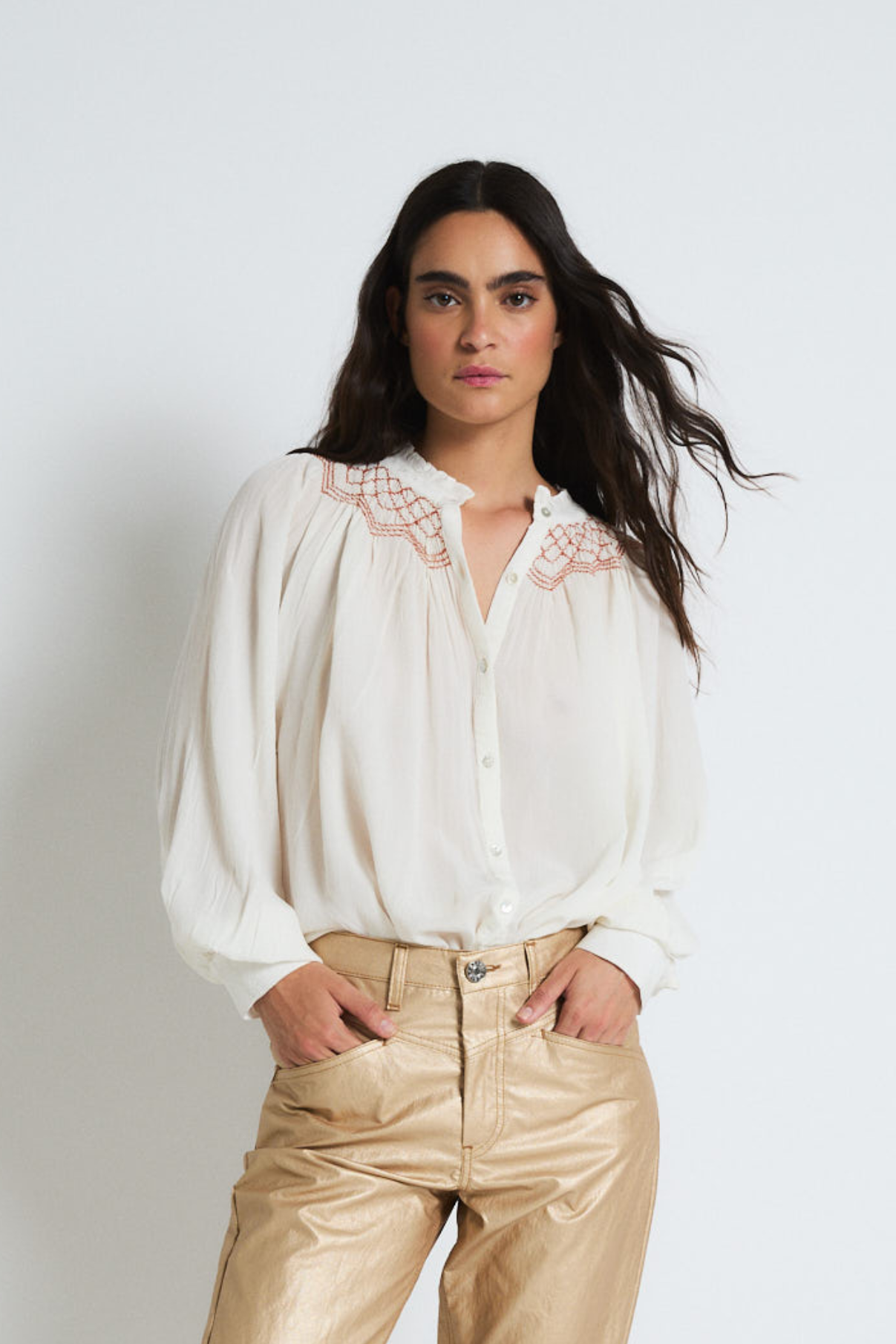 RAW VOILE TULIP BLOUSE