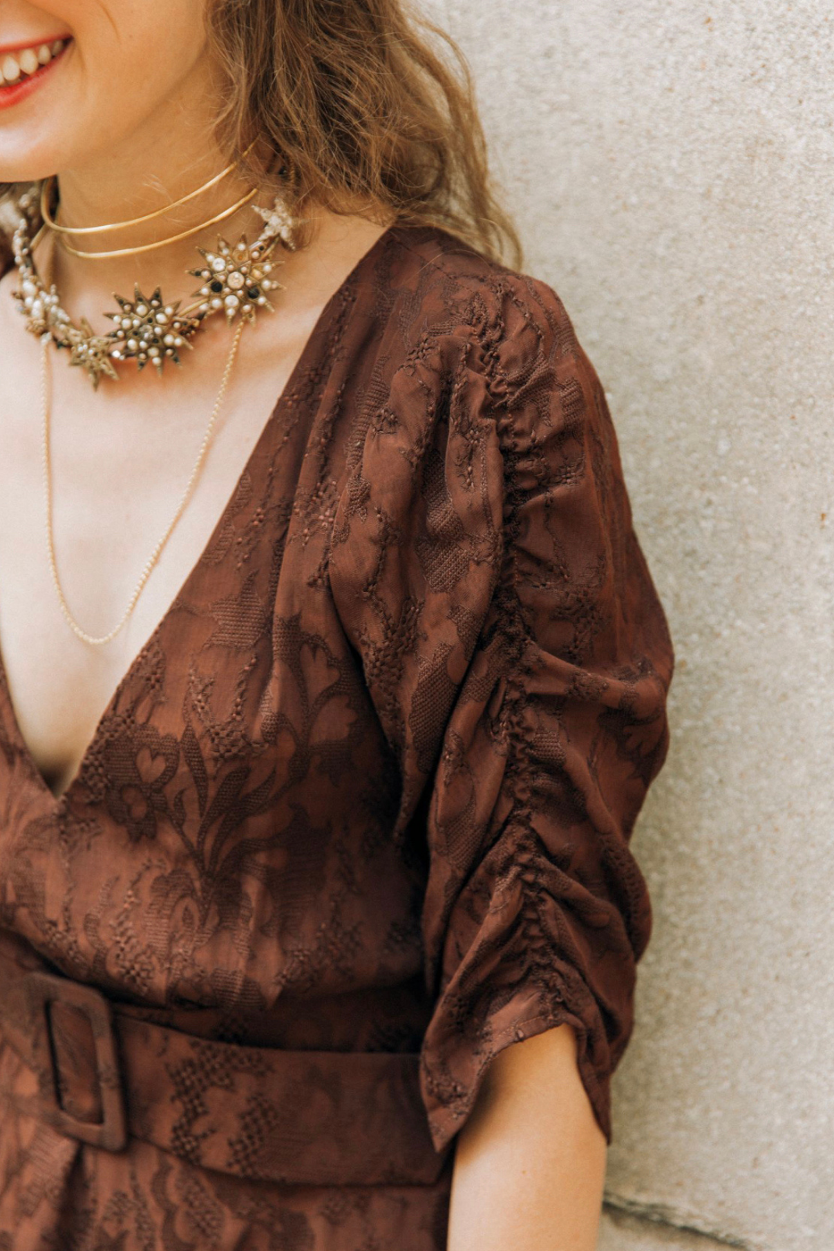 JCQ MARSEILLE EMBROIDERED DRESS