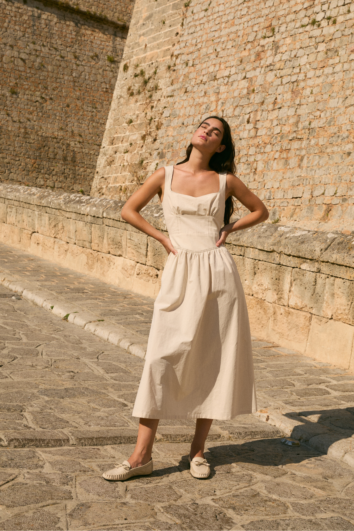 KENDAL ECRU SAFARI DRESS