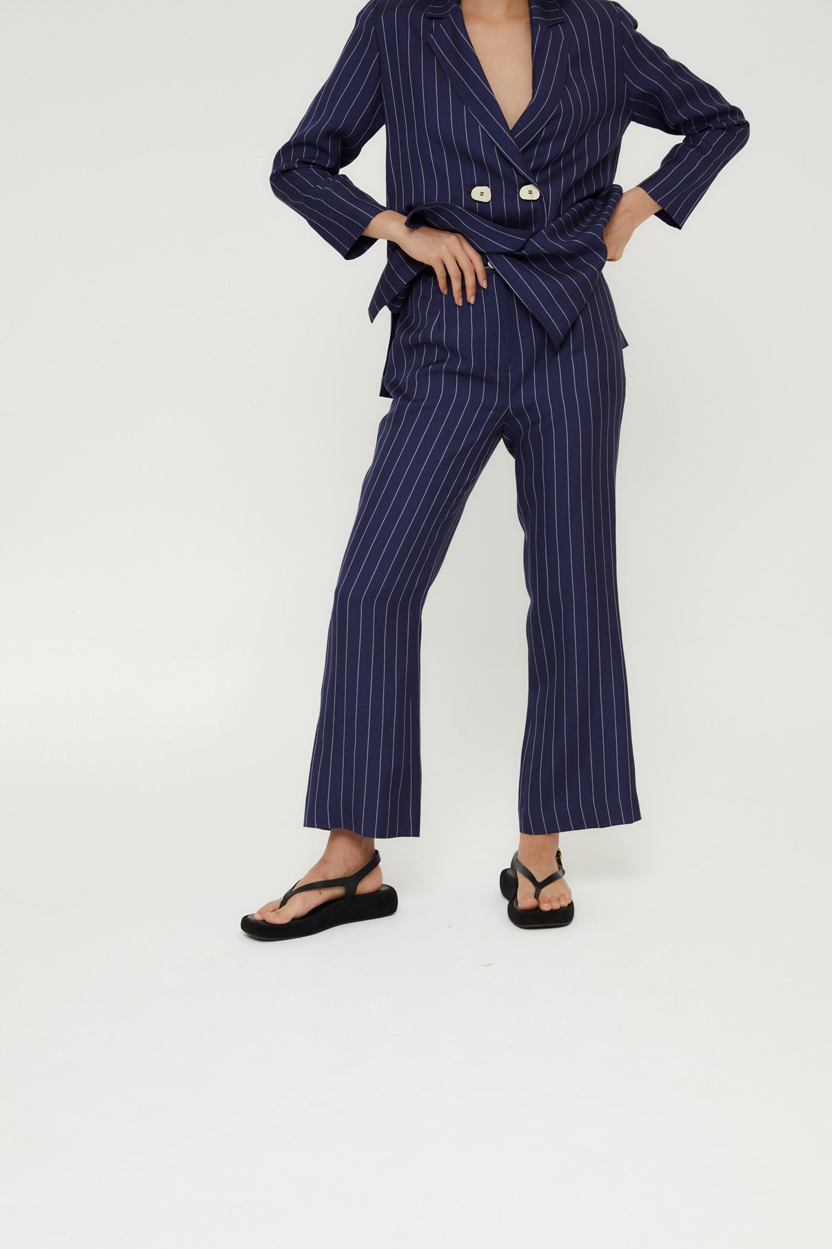BLUE DIPLOMATIC CROP PANTS EIGHTIES
