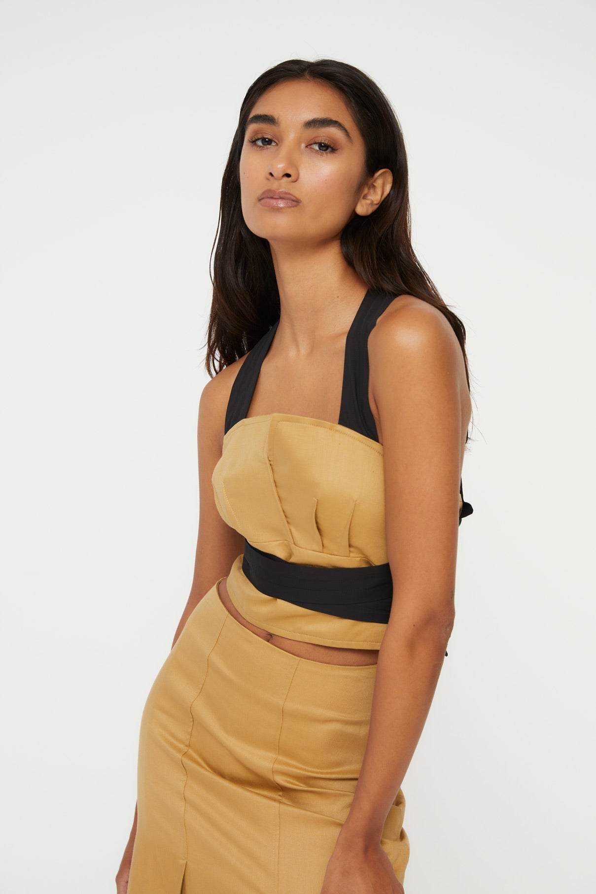 TOP ALEJANDRA LINEN OCHRE