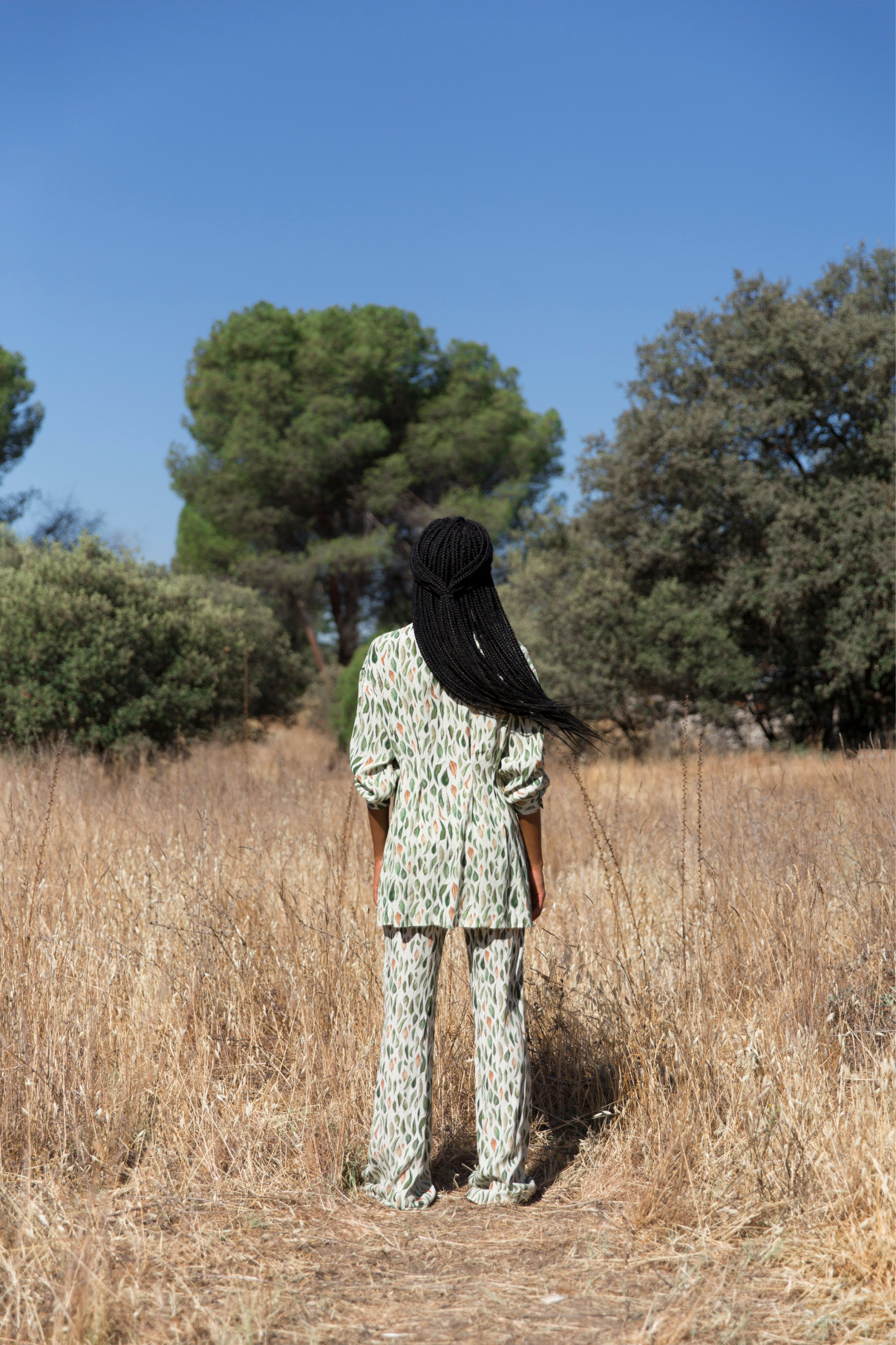 GREEN LEAF PLEAT PANTS