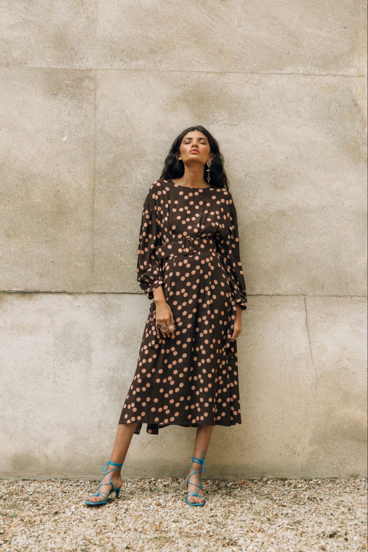 BIARRITZ BROWN POLKA DOT DRESS
