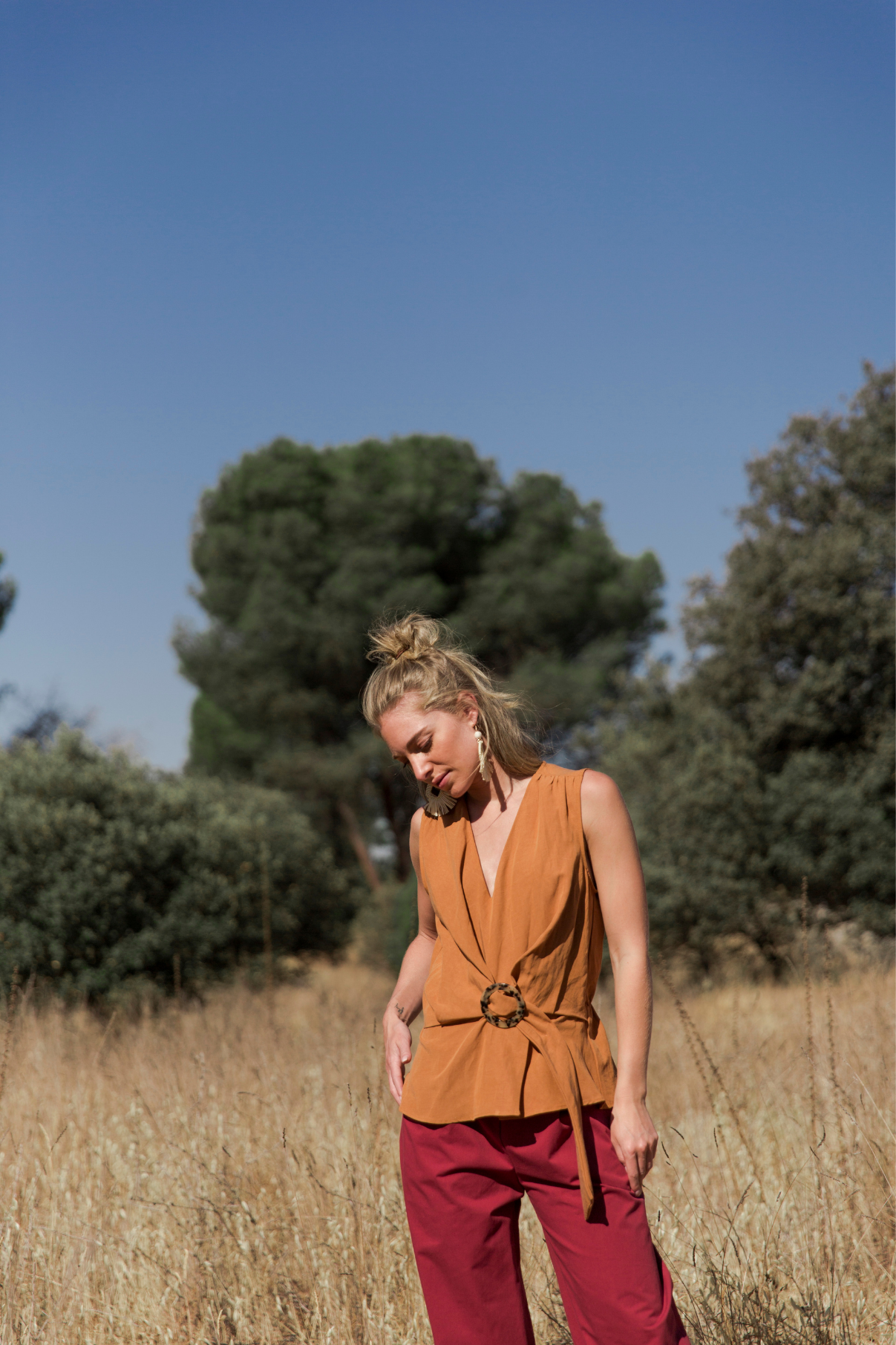 CAMEL TENCEL BUCKLE BODY