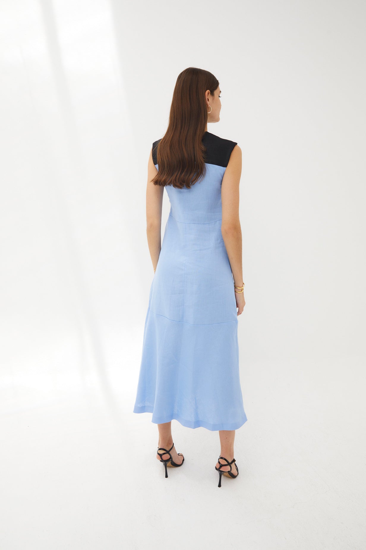APRIL BLUE LINEN DRESS