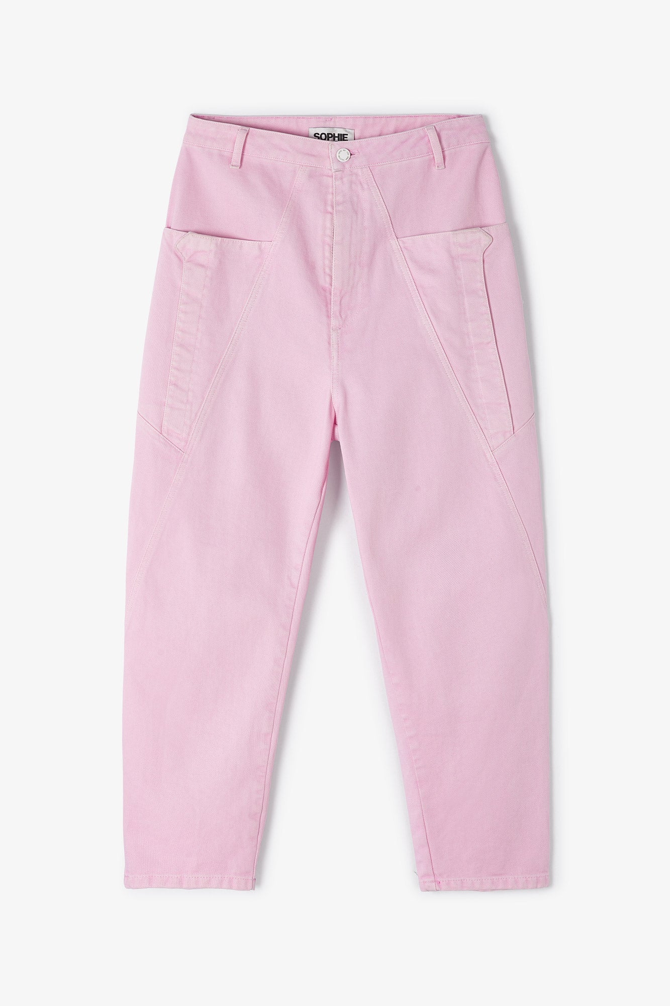 PINK TWILL CARGO JEANS