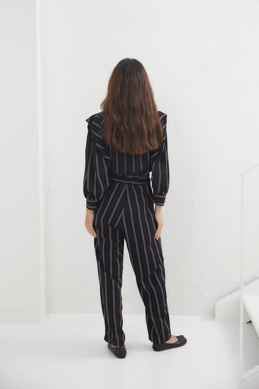RED STRIPED FOLK OVERALL