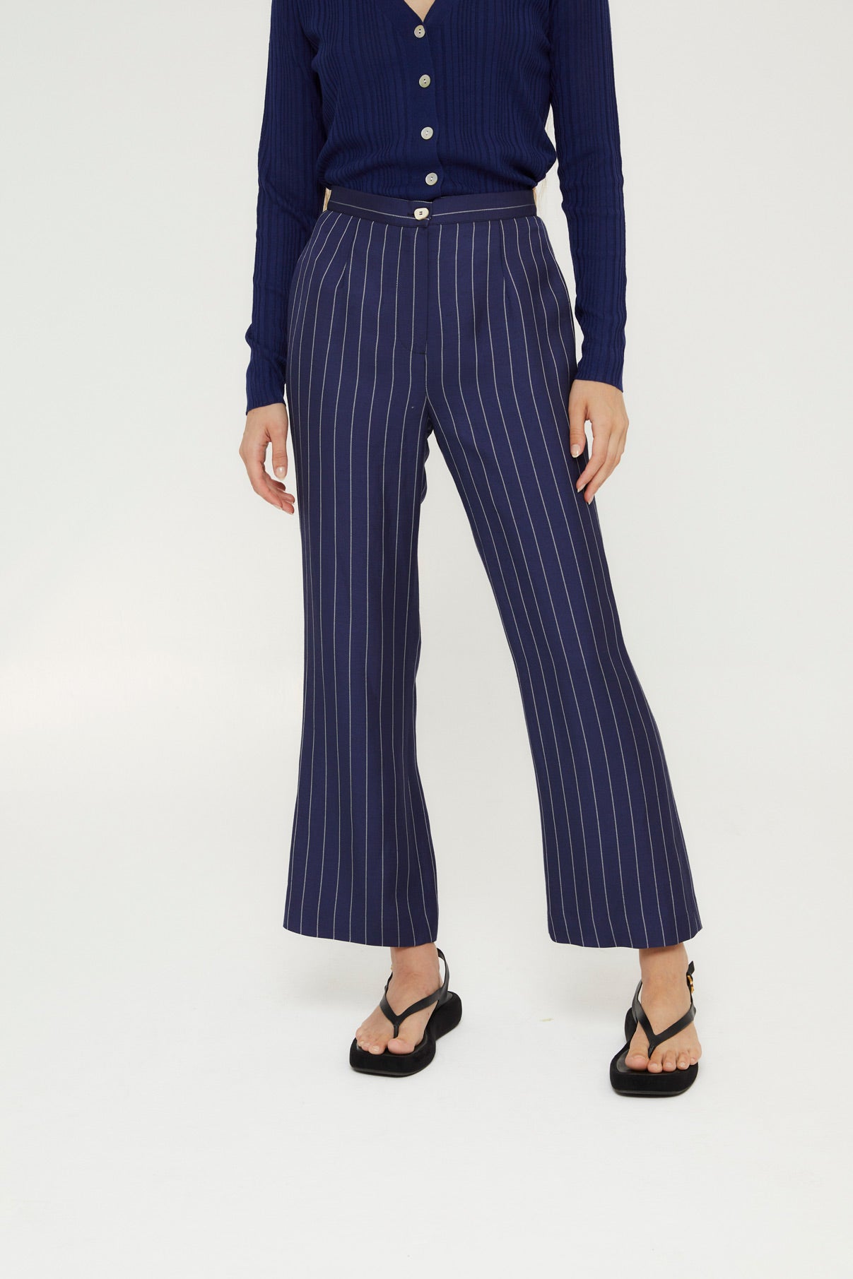 BLUE DIPLOMATIC CROP PANTS EIGHTIES