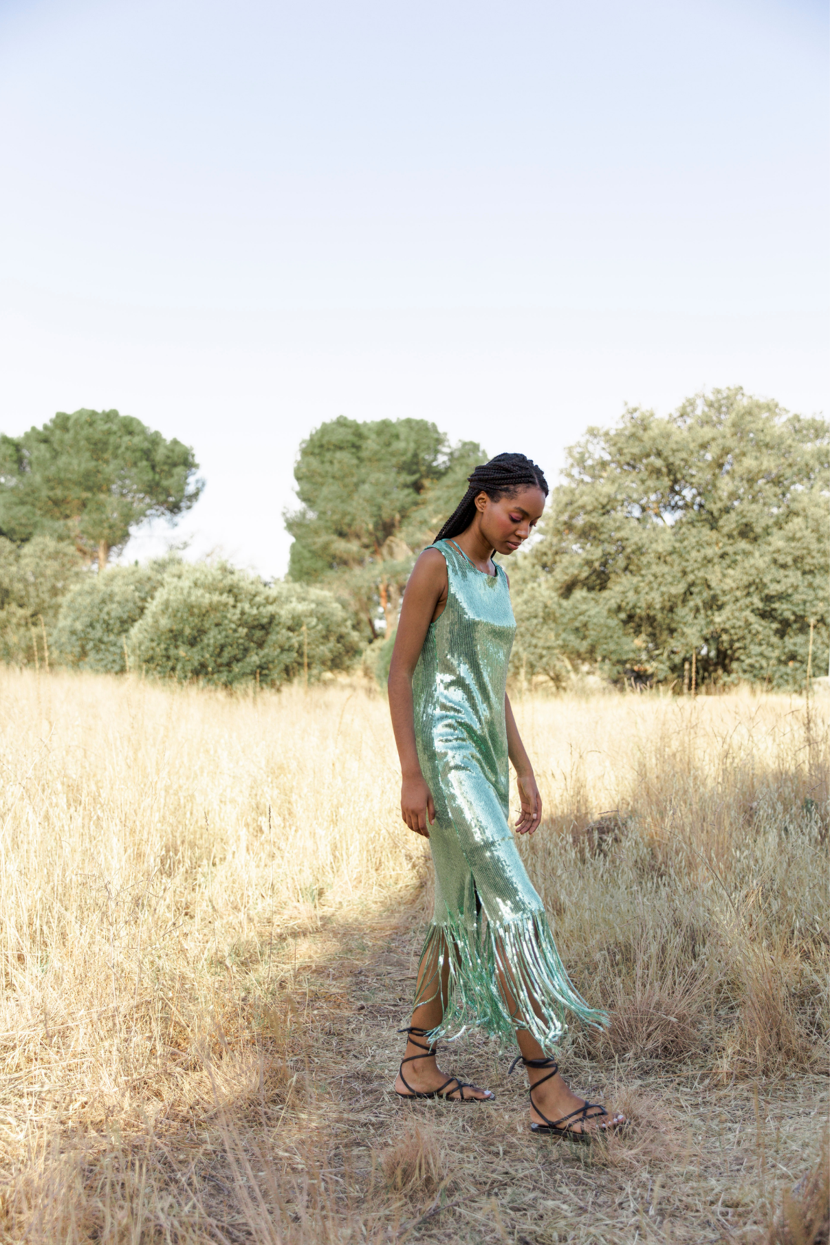 SEQUIN FRINGE DRESS
