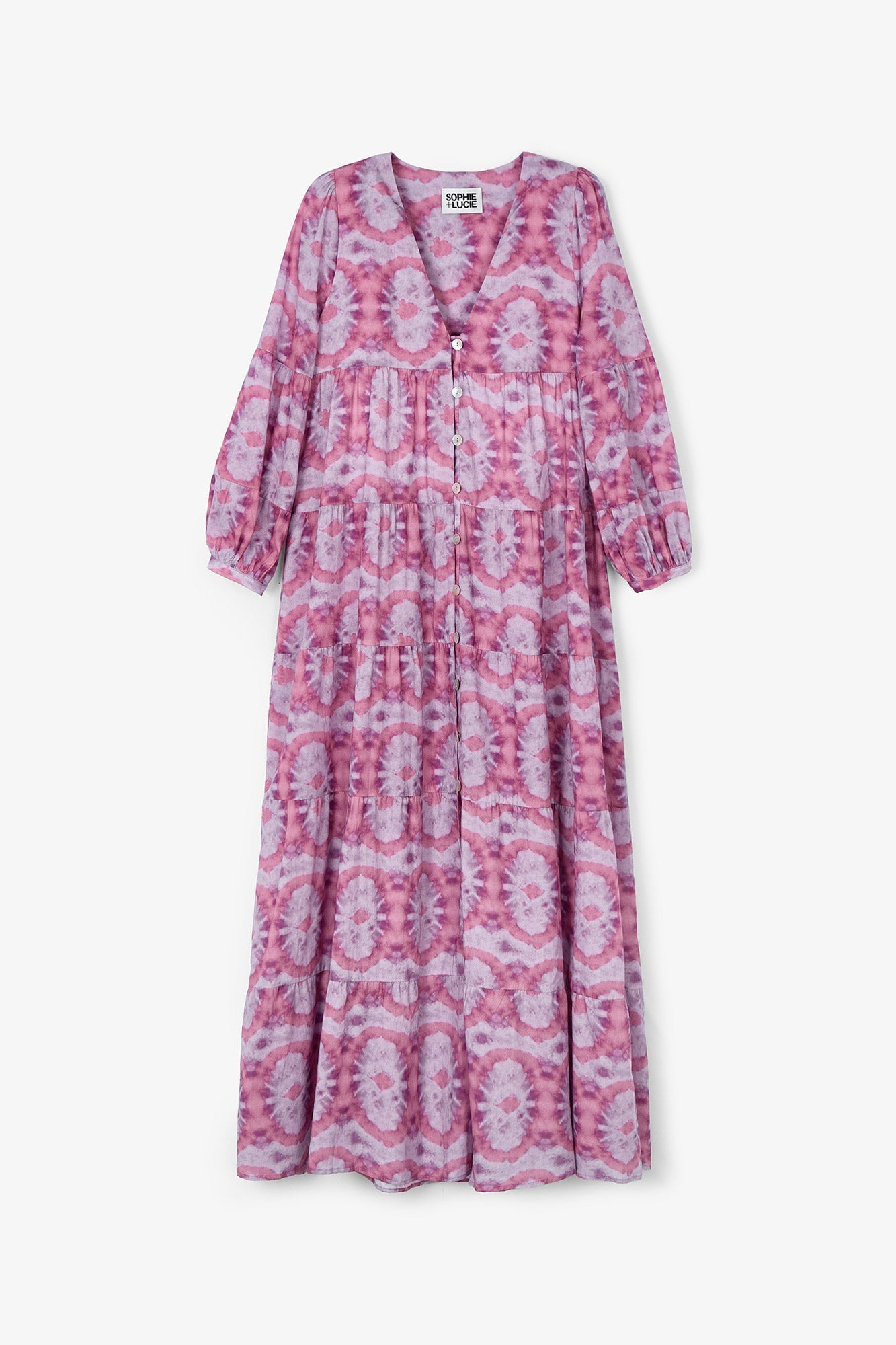 SAVINA TIE DYE PURPLE DRESS