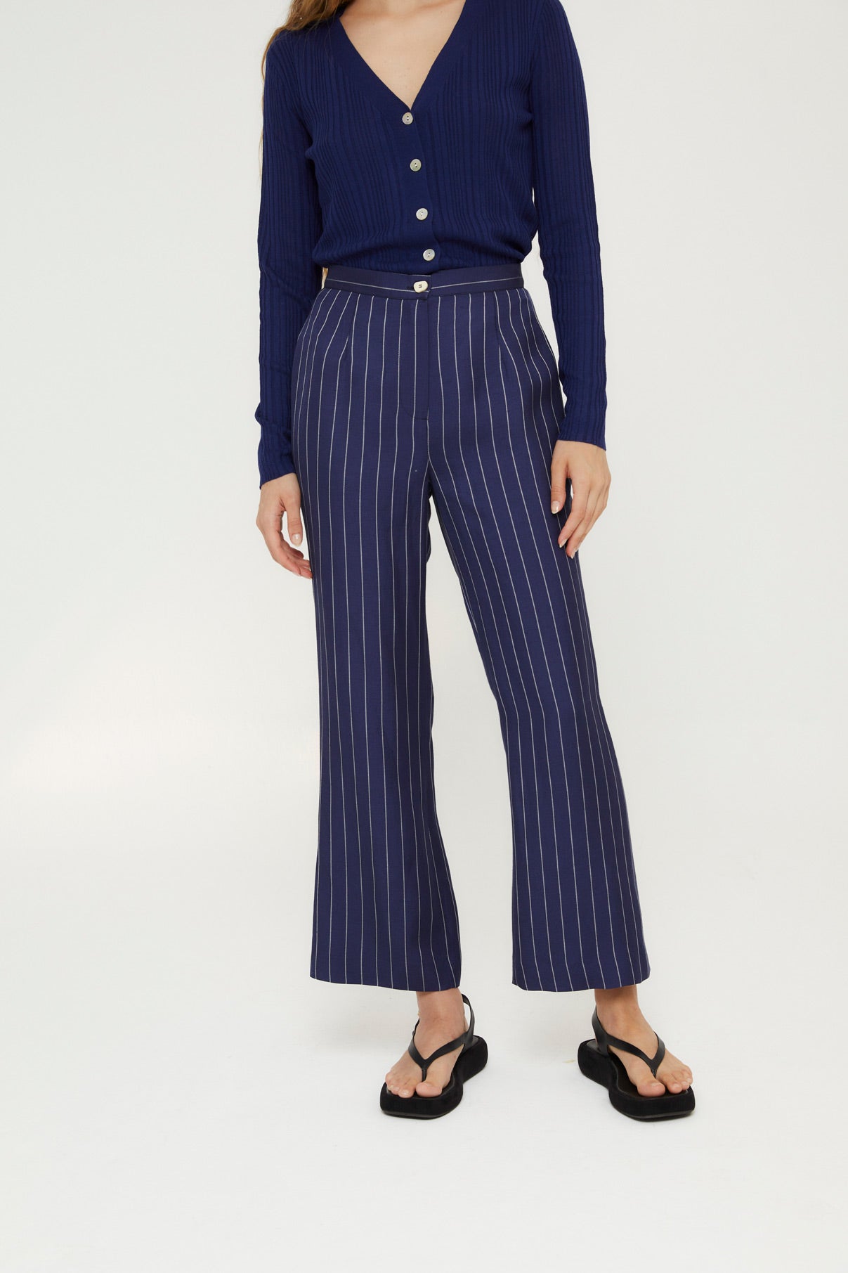 BLUE DIPLOMATIC CROP PANTS EIGHTIES
