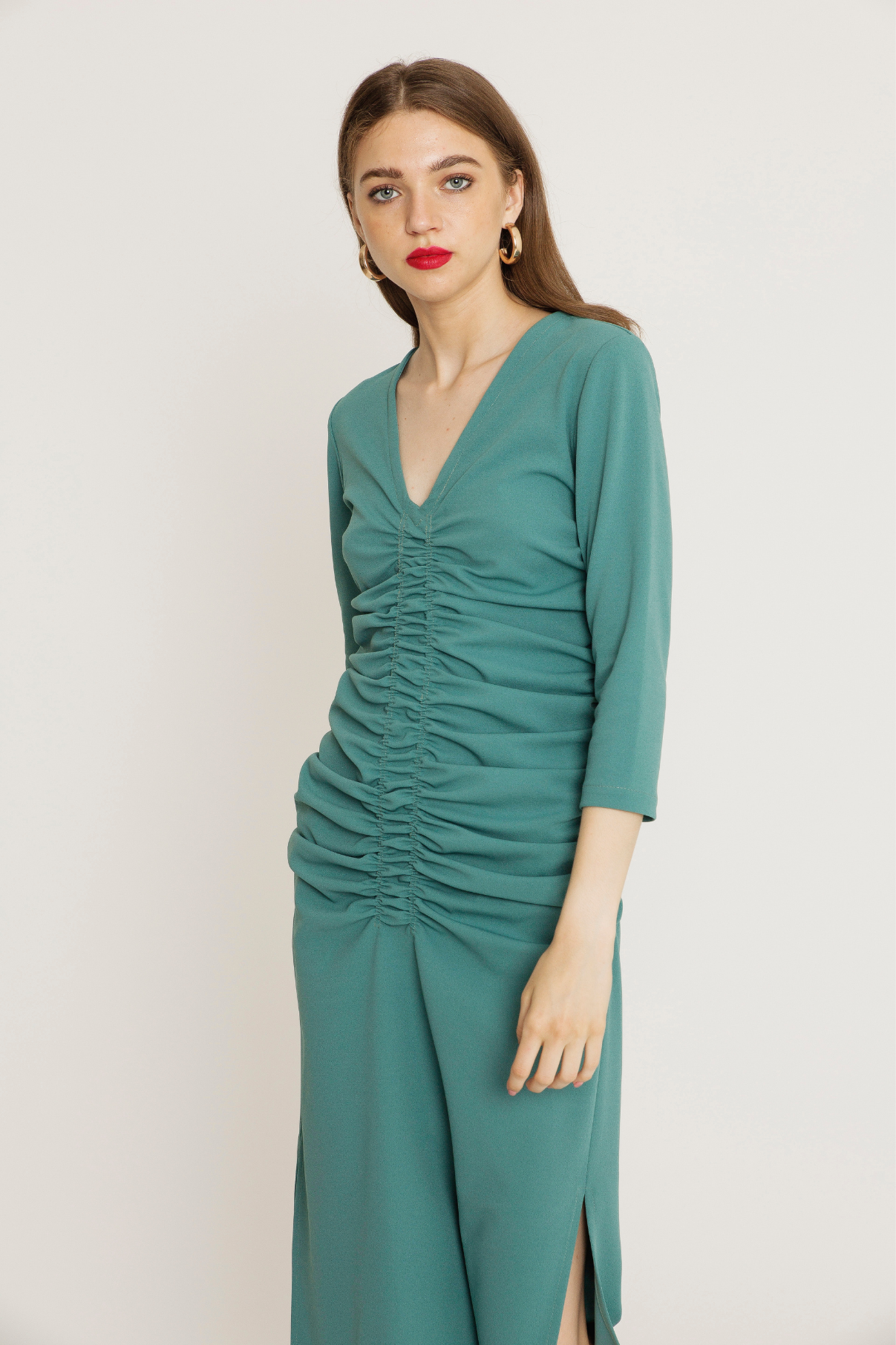 ROCHAS COBALT RUBBER DRESS