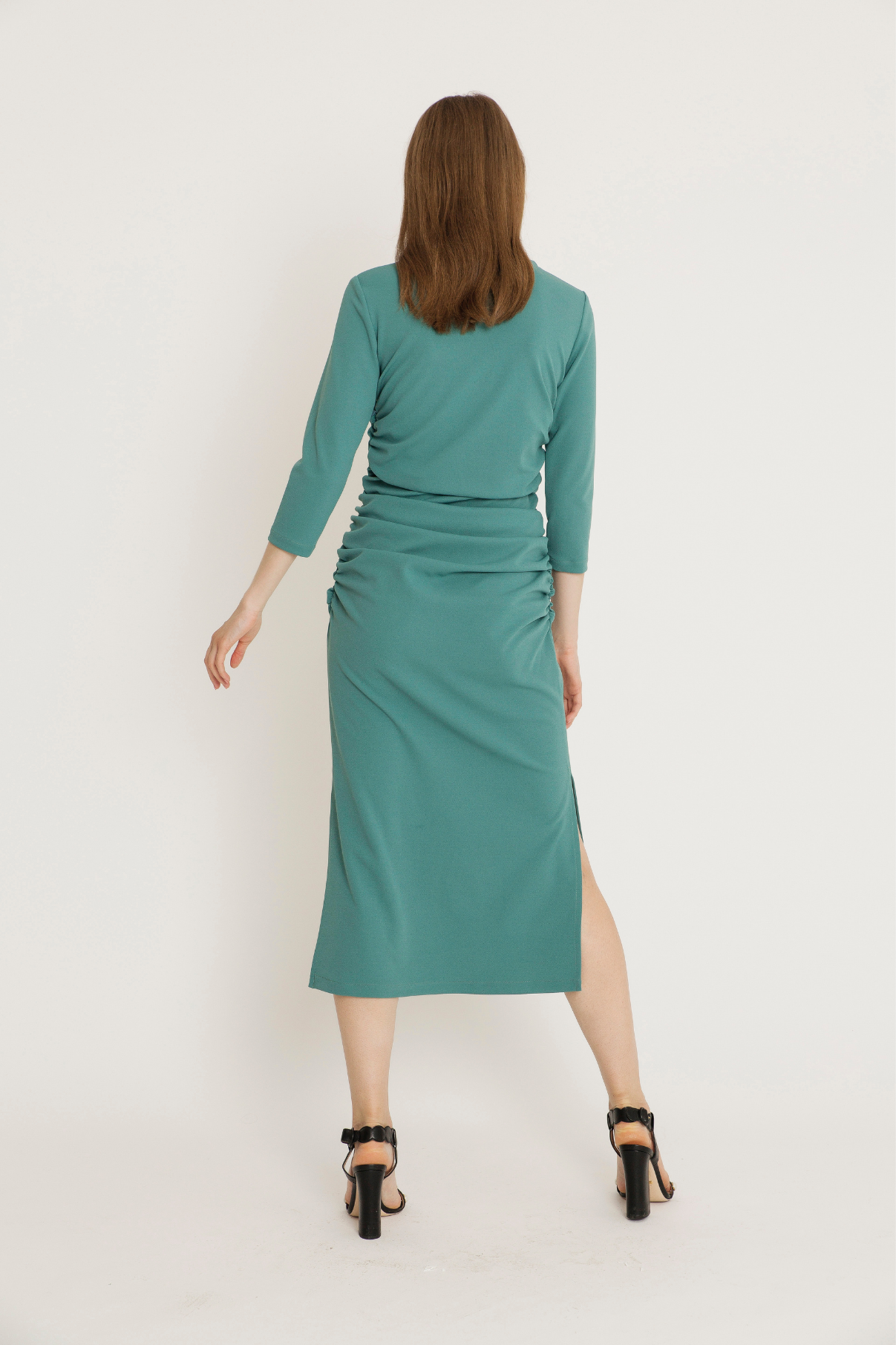 ROCHAS COBALT RUBBER DRESS