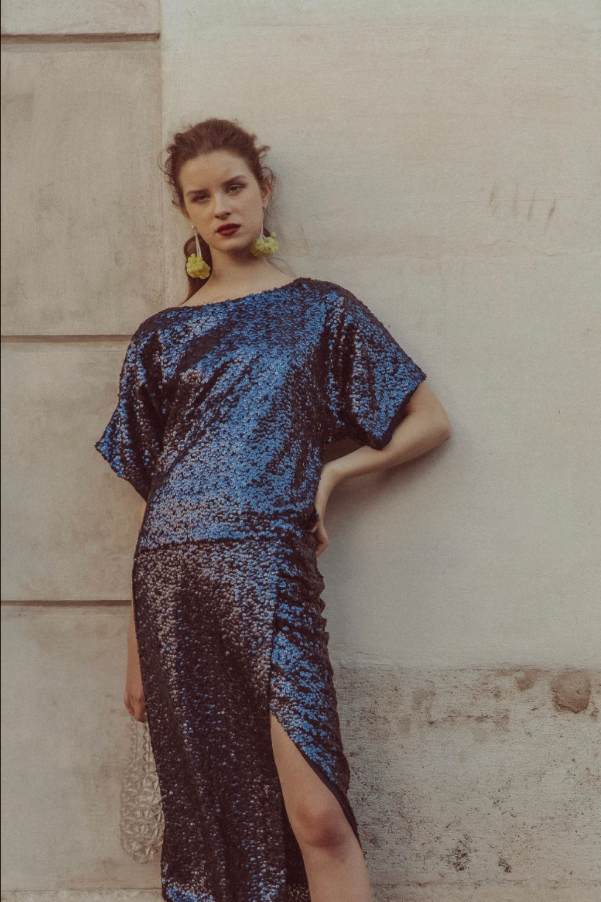 BLUE SEQUIN BOX BODY