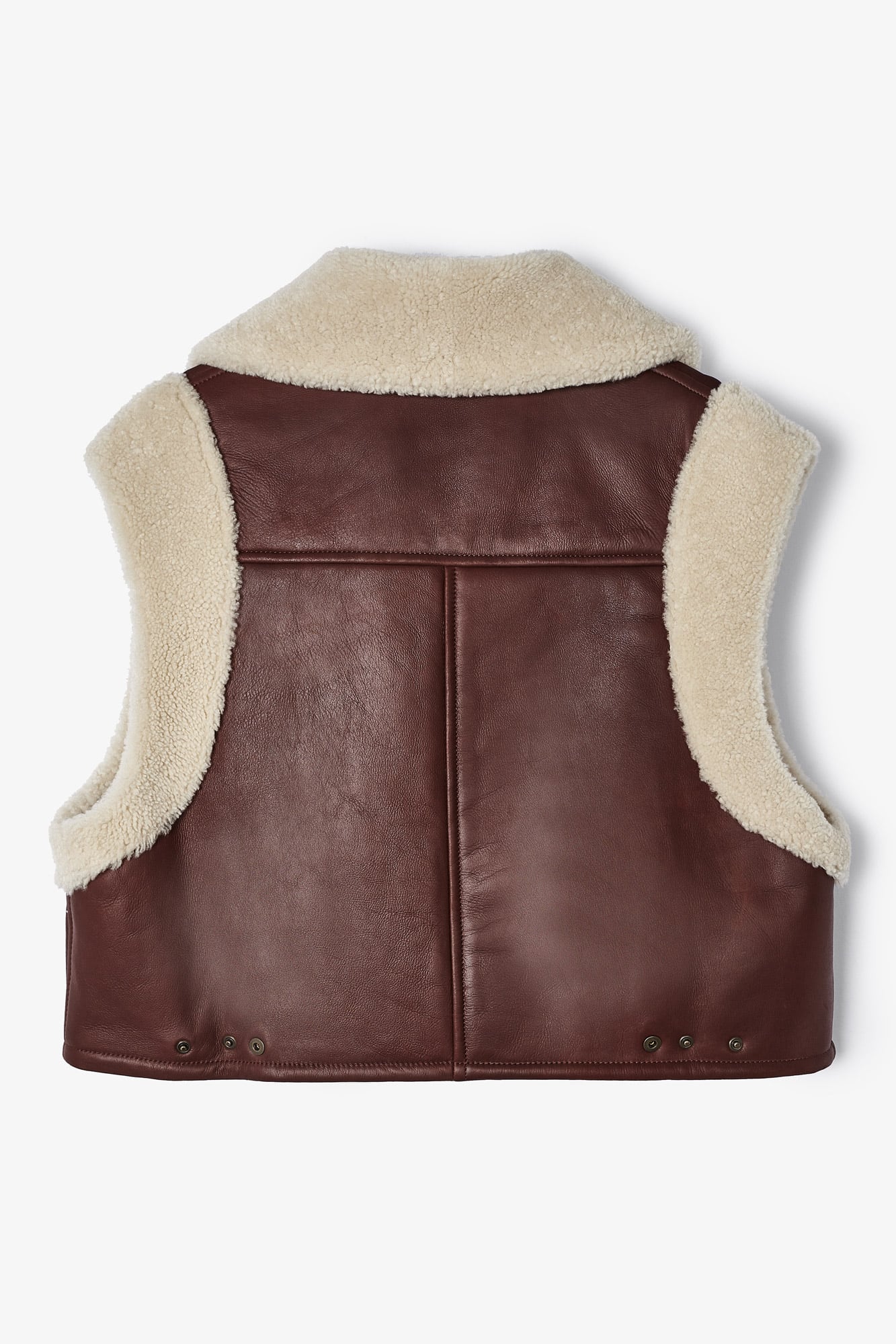 COPOLA SHORT BROWN LEATHER VEST