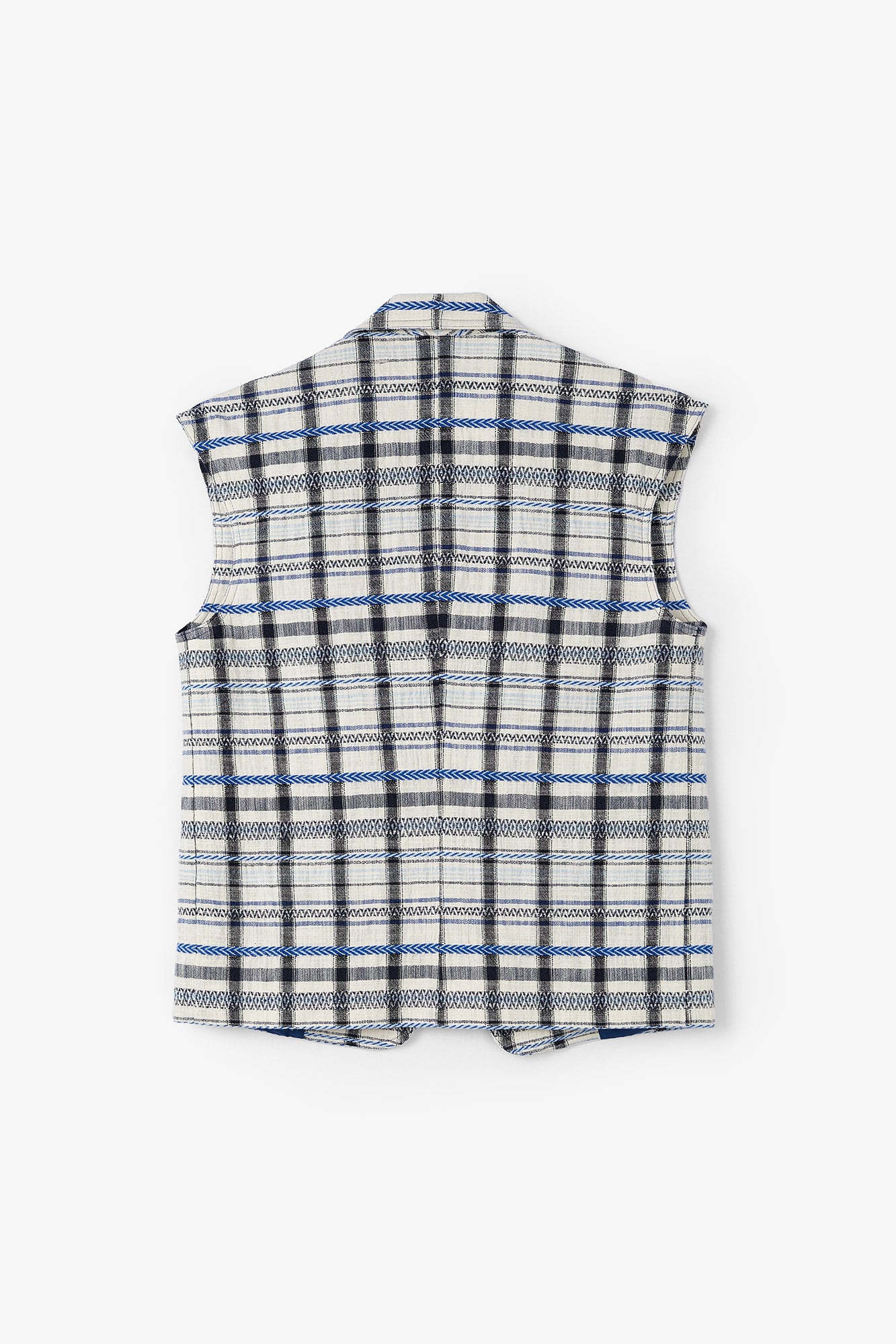 BLUE CHECKED DOGA VEST