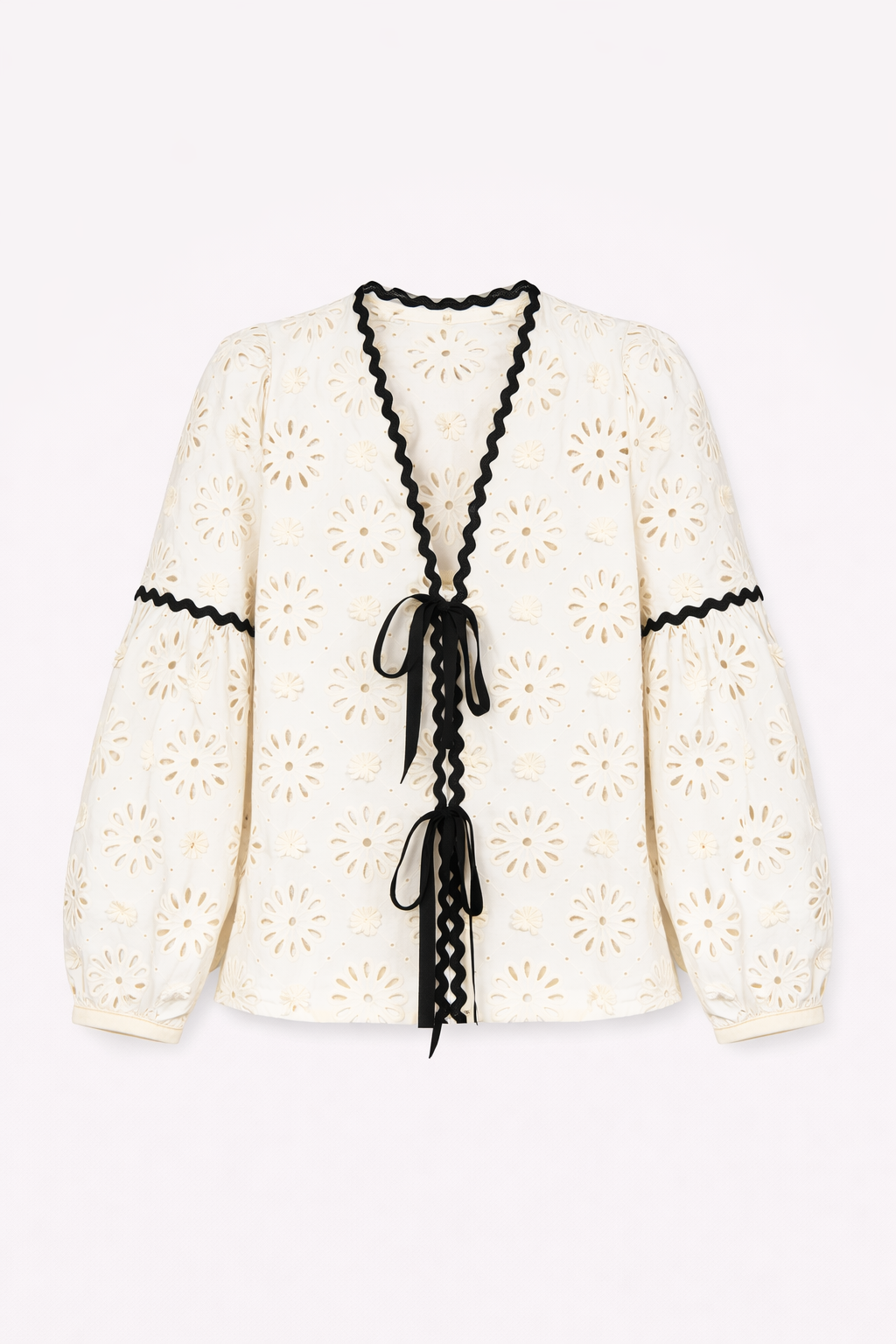 CRISTINA BLOUSE DIE-CUT ECRU