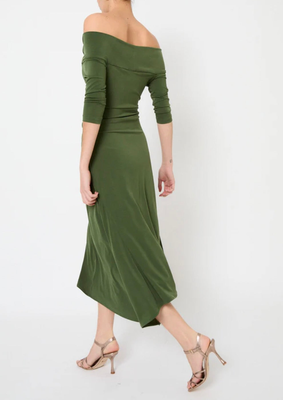 Green Knot Knit Dress