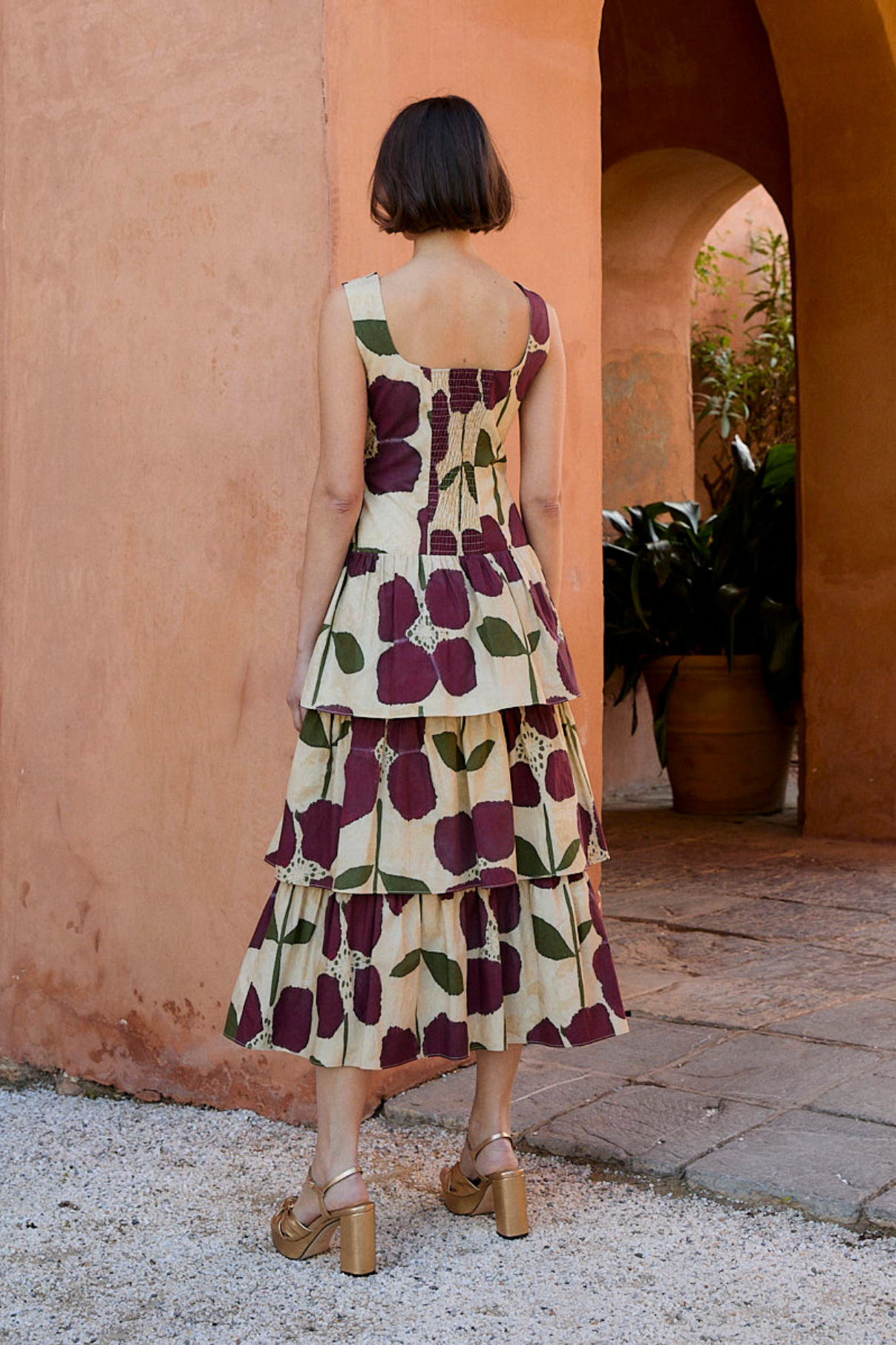 CLO LIRIO BURGUNDY DRESS