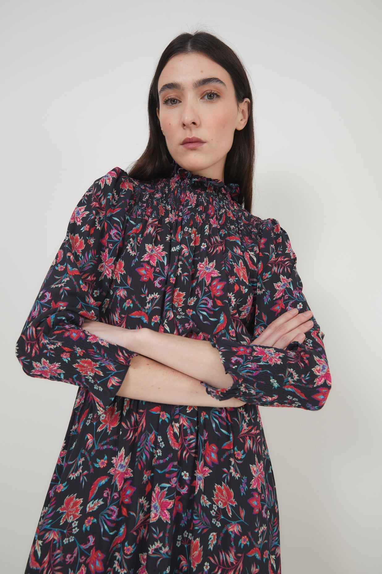 BLACK PROVENCE NEST DRESS