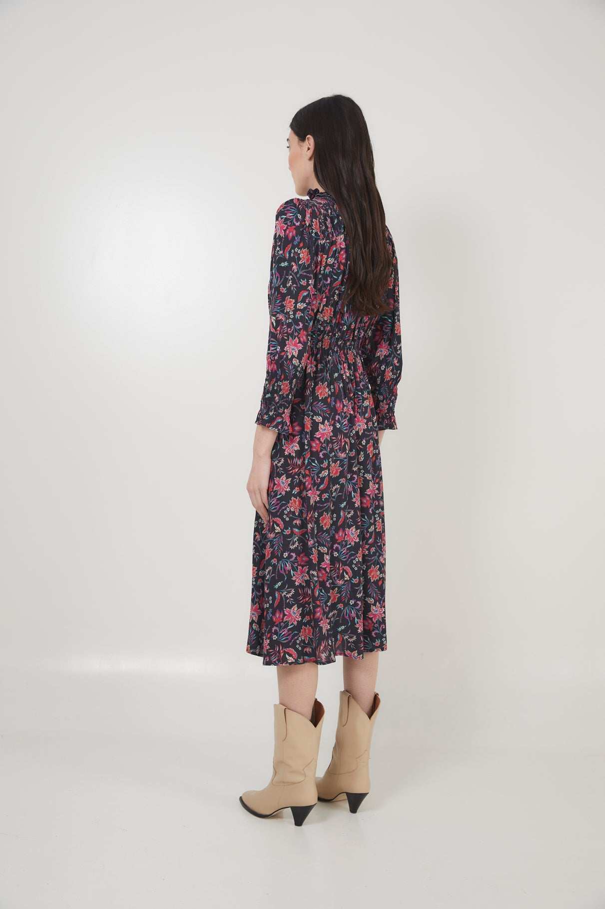 BLACK PROVENCE NEST DRESS
