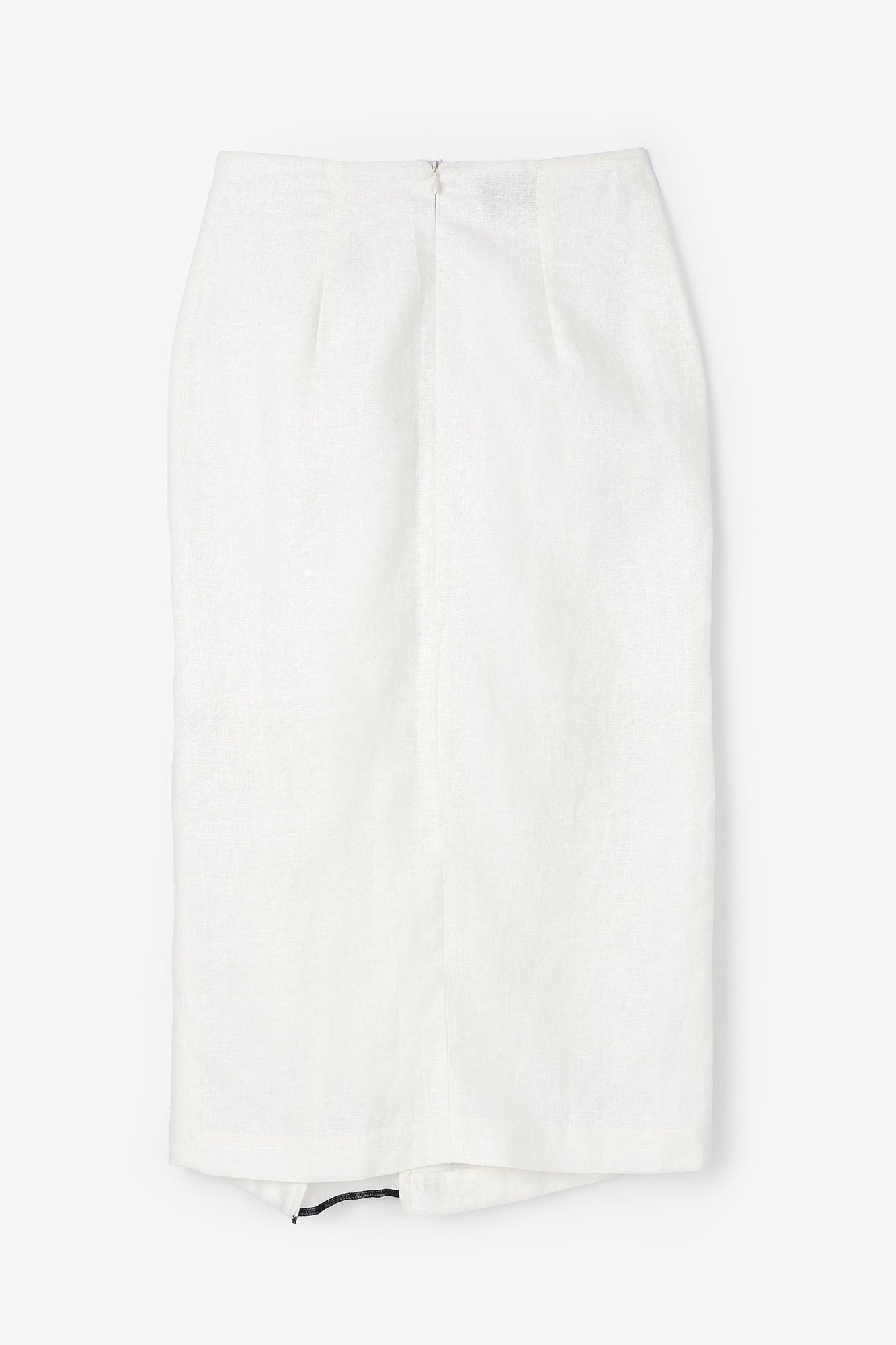 WHITE THREAD SCALLOP SKIRT