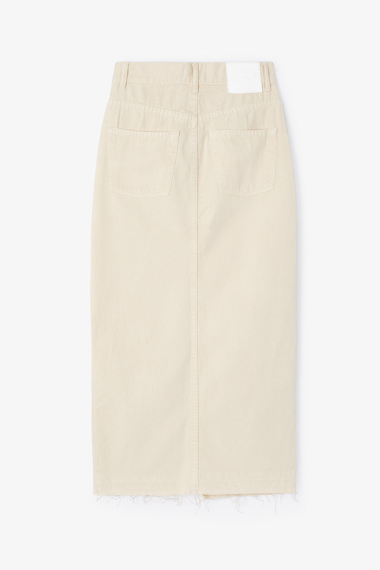 STONE TWILL DENIM SKIRT