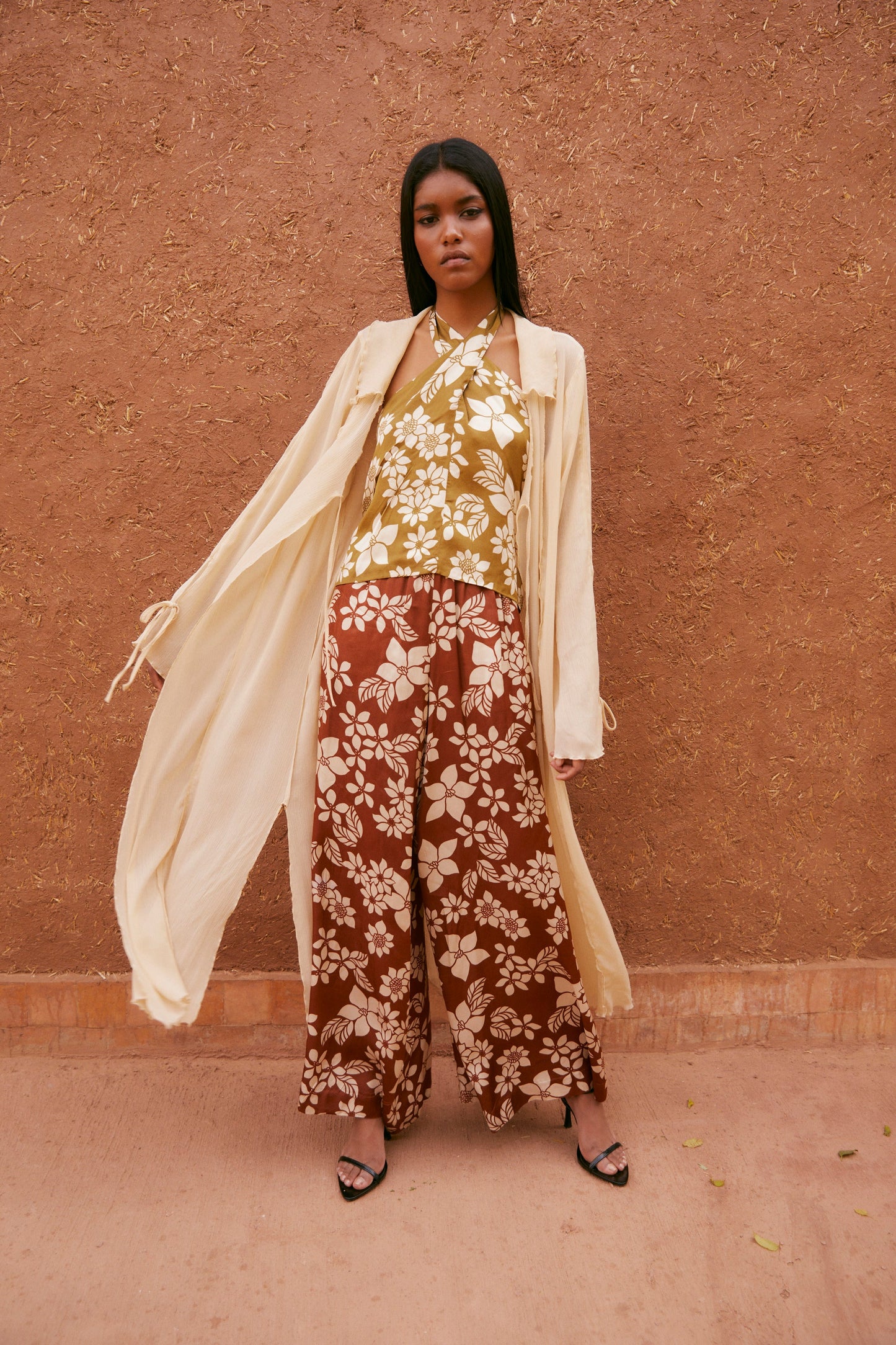 BEIGE CHIFFON TUNIC