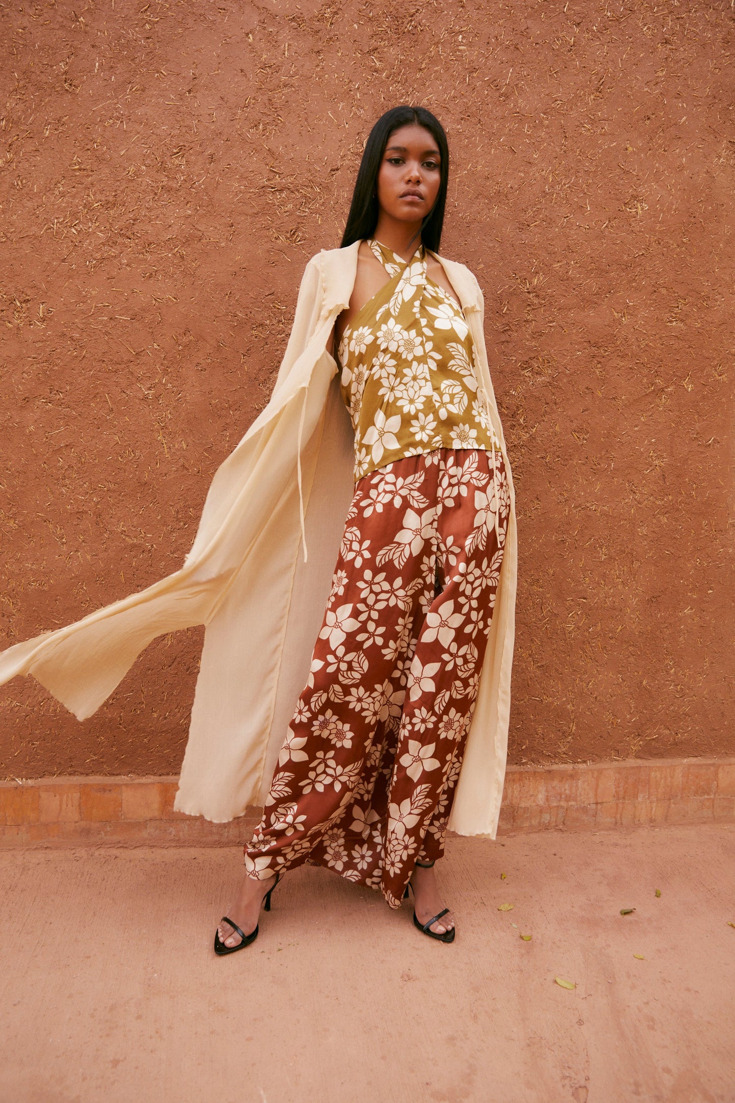 BEIGE CHIFFON TUNIC