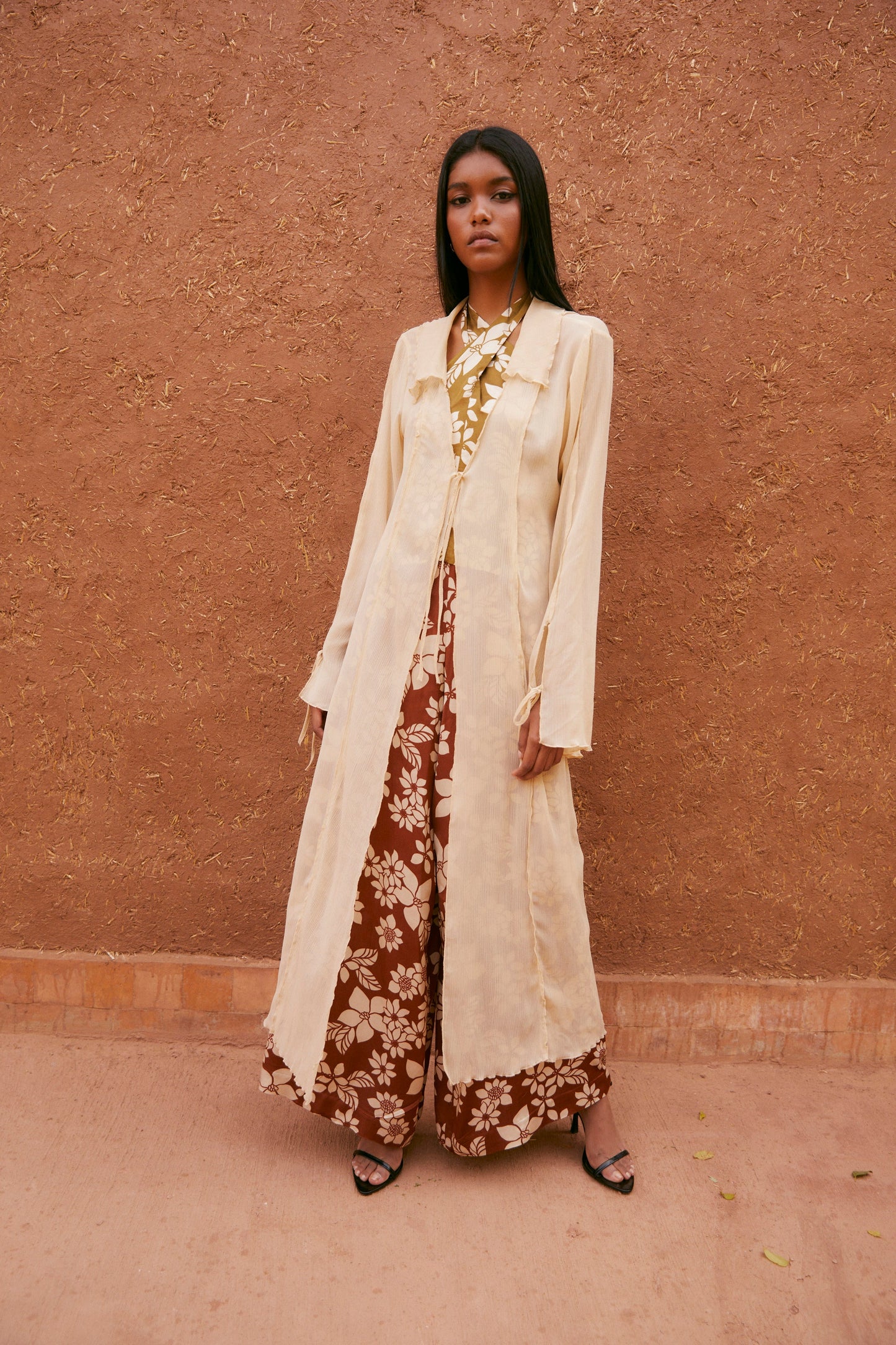 BEIGE CHIFFON TUNIC