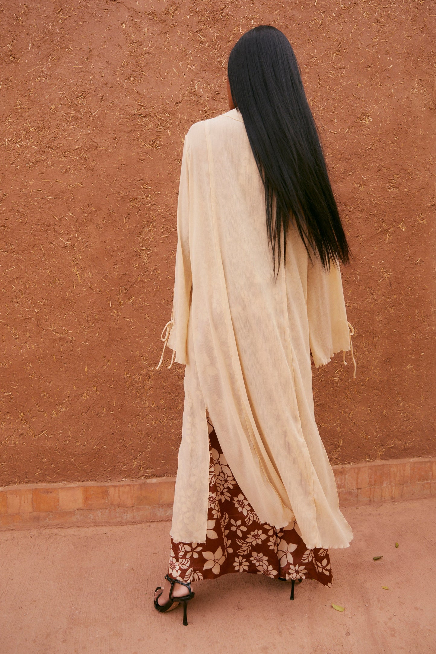 BEIGE CHIFFON TUNIC