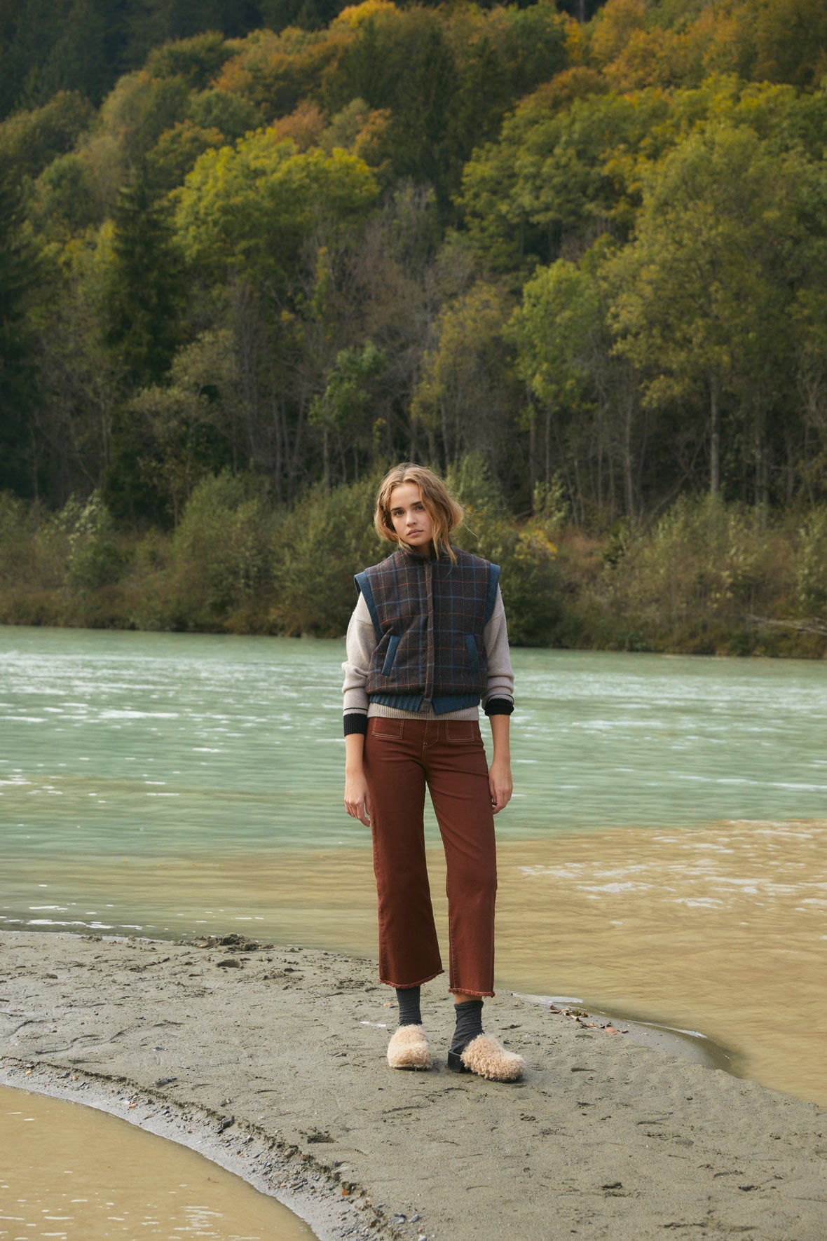 GLASTONBURY BROWN TWILL JEANS