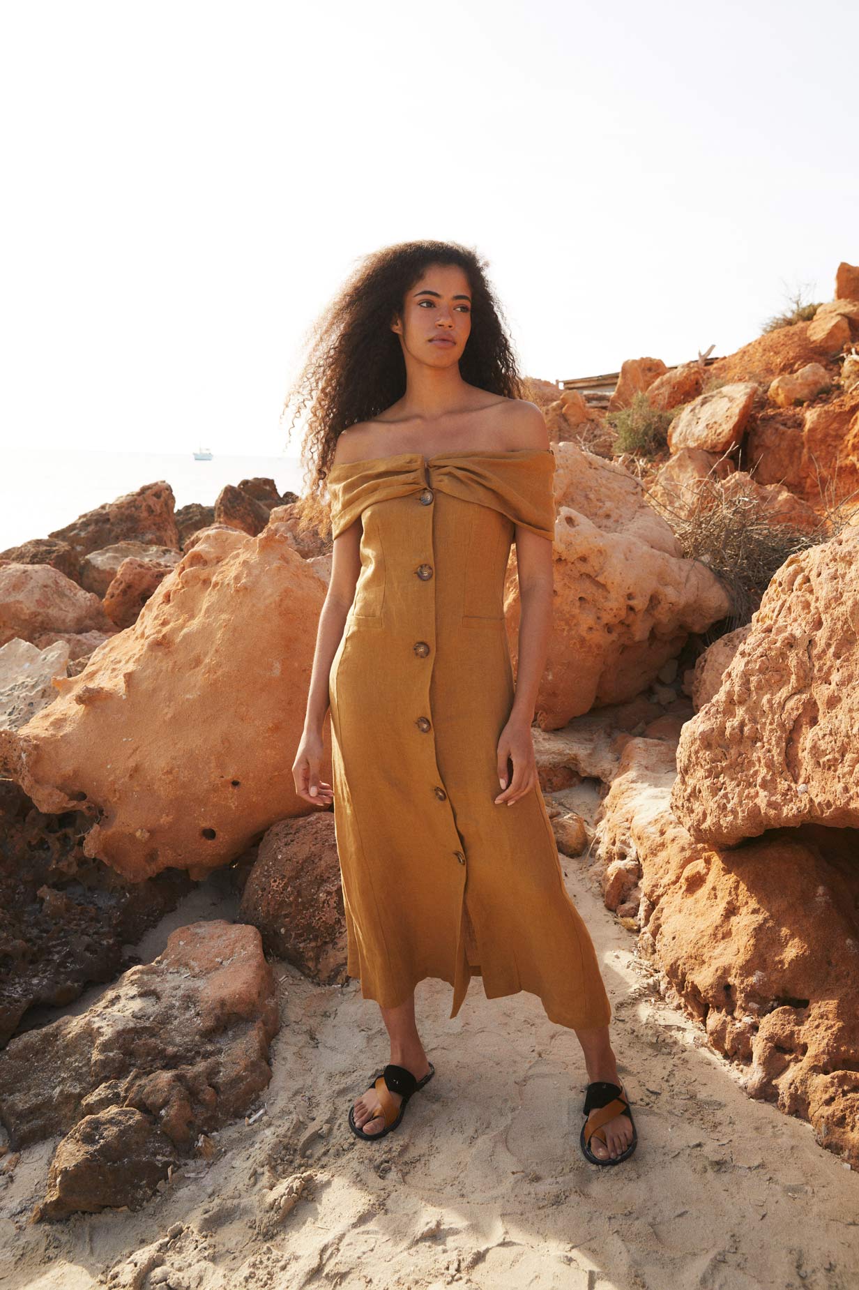 CABRERA CURRY LINEN DRESS