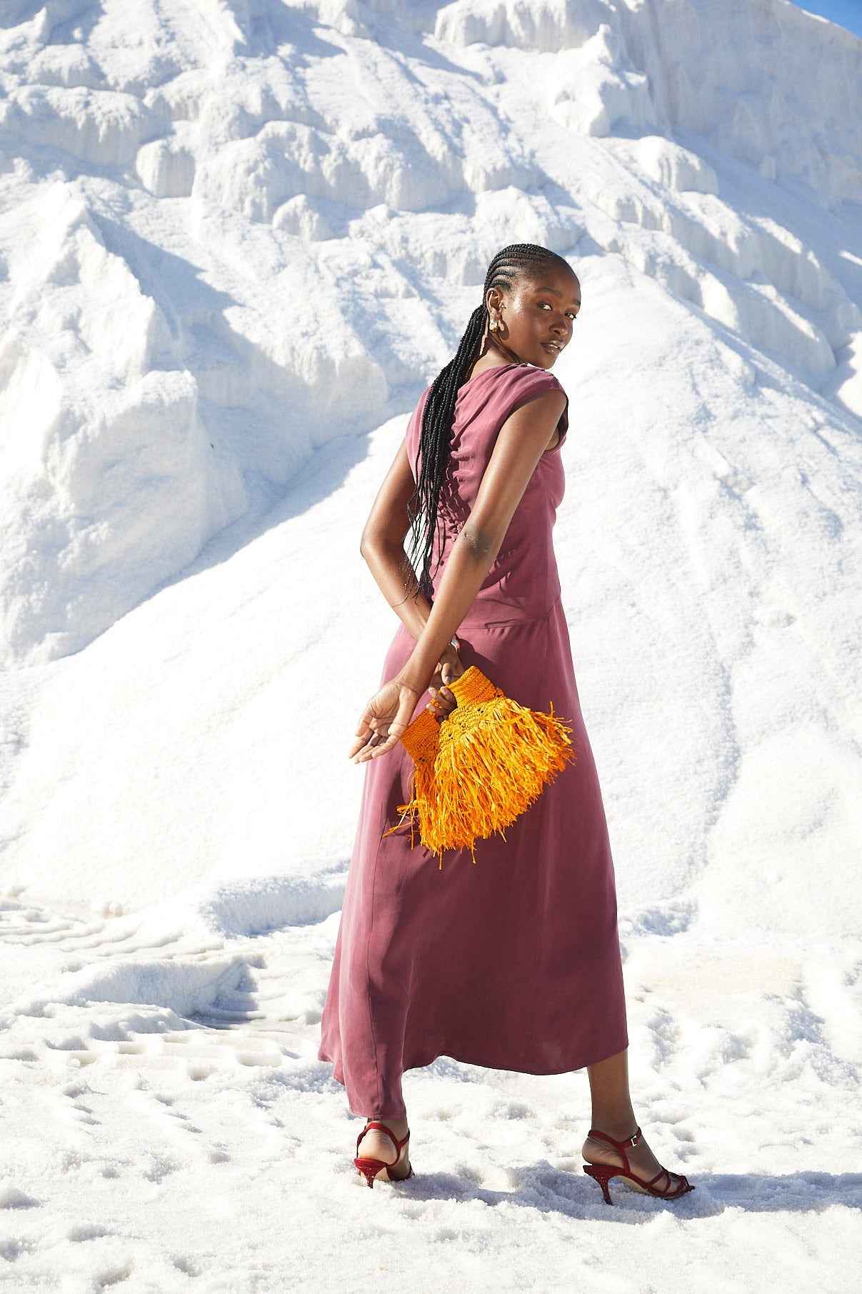 PAULA WATER WINE DRESS