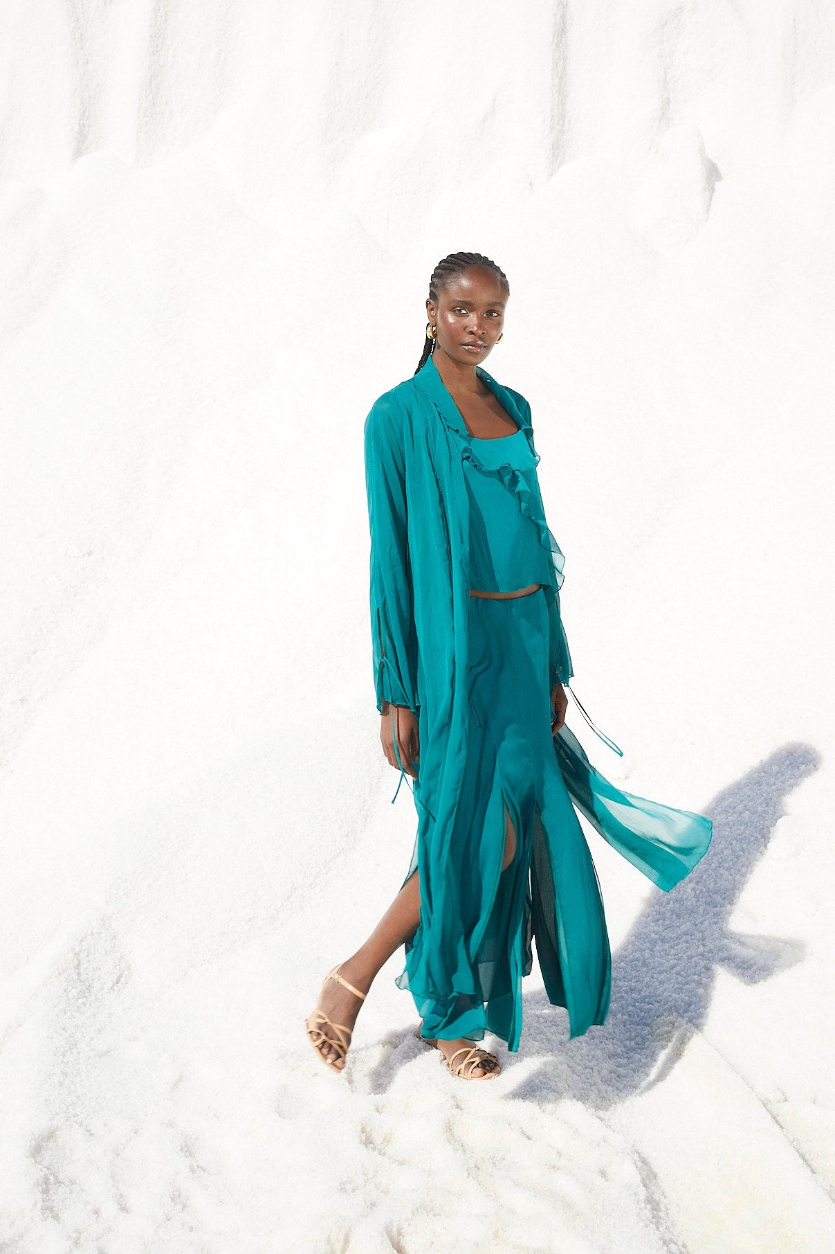 COBALT BAMBULA CHIFFON TUNIC
