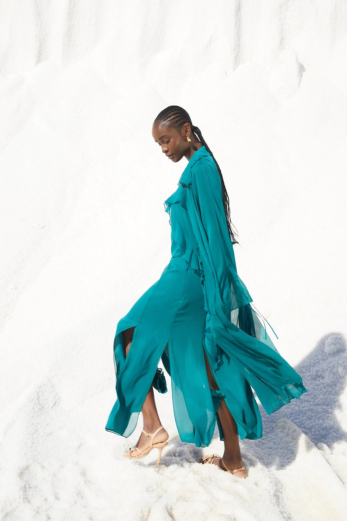 COBALT BAMBULA CHIFFON TUNIC